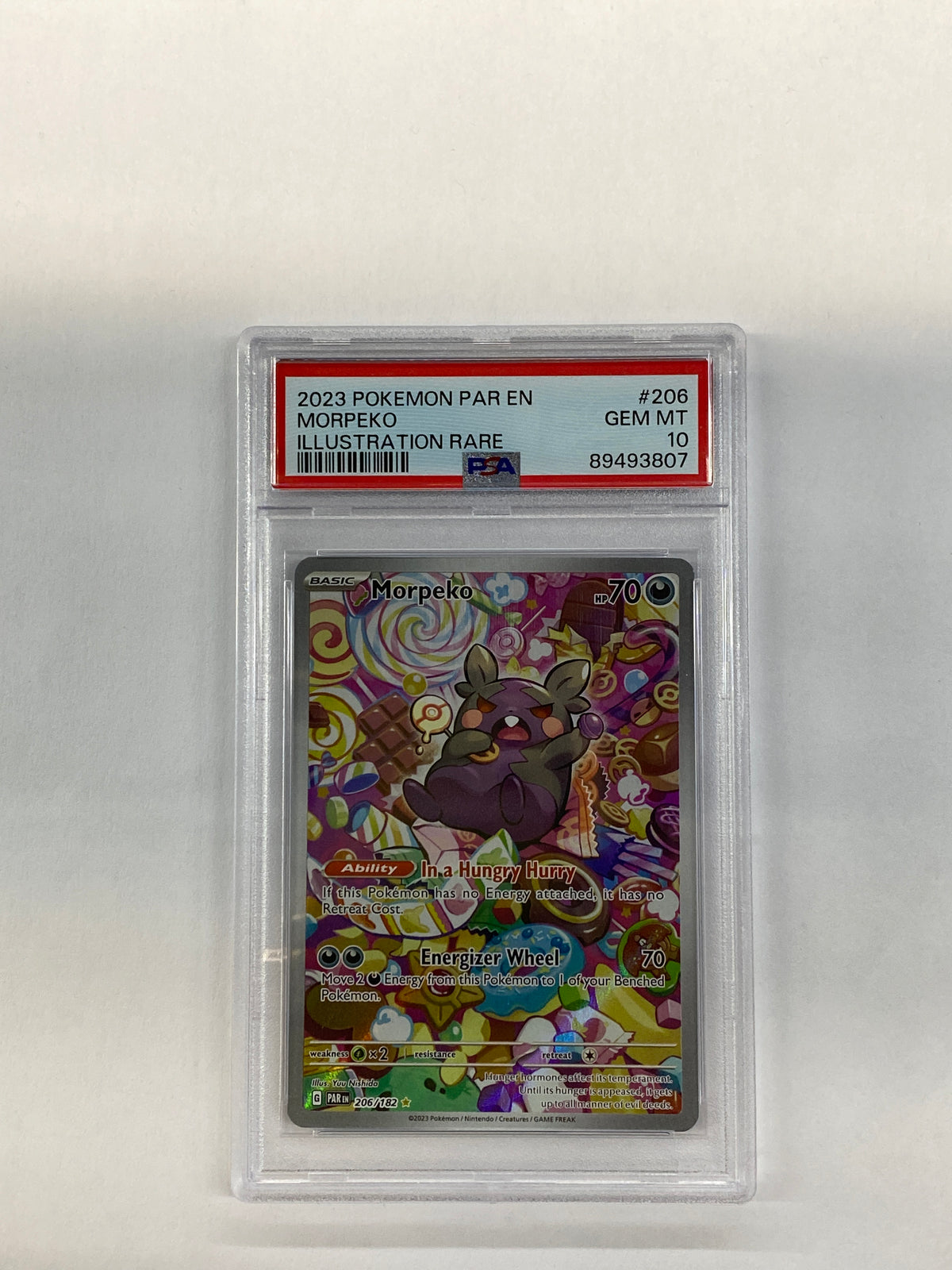2023 Pokemon PAR Morpeko 206 IR PSA 10