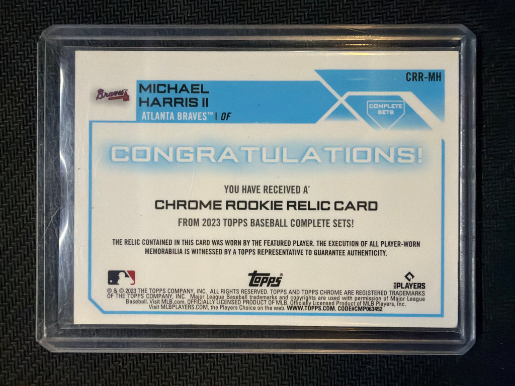 2023 Topps Chrome Michael Harris II Rookie Relic Braves