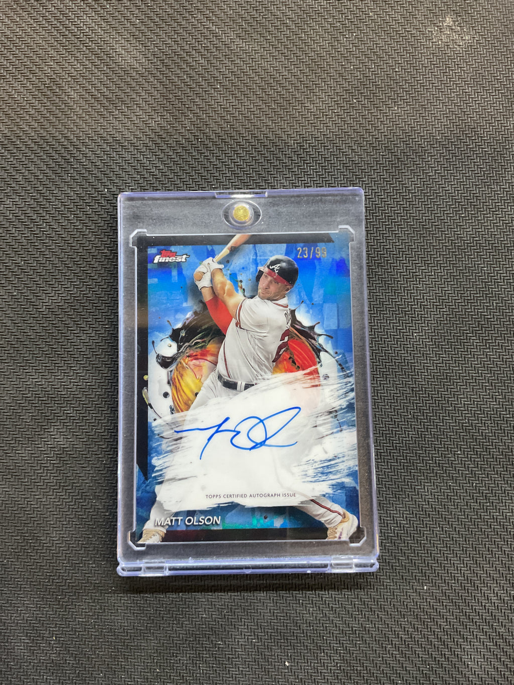 2024 Topps Finest Matt Olson Finest Autograph Blue Refractor /99 Braves
