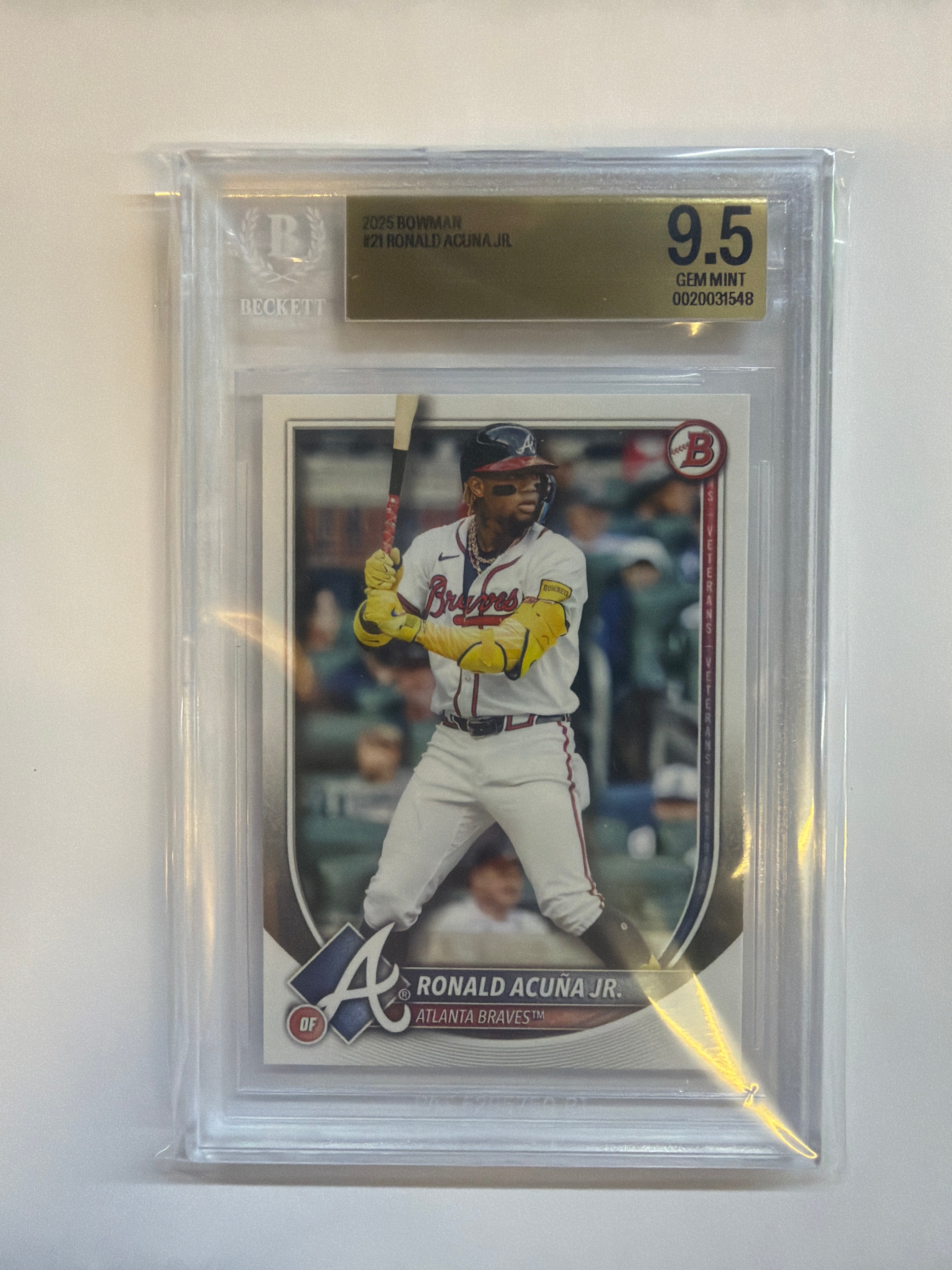 2025 Bowman Ronald Acuna Jr. Paper BGS 9.5 Braves 548