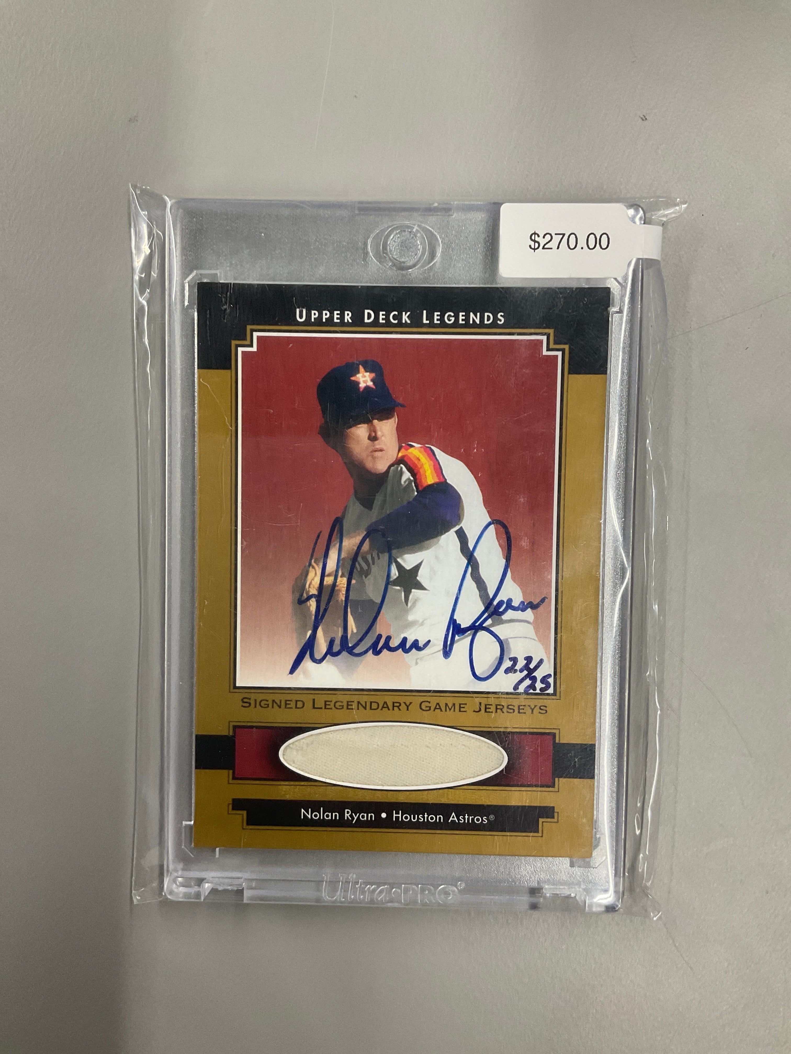 2001 Upper Deck Nolan Ryan Legends Patch Auto /25