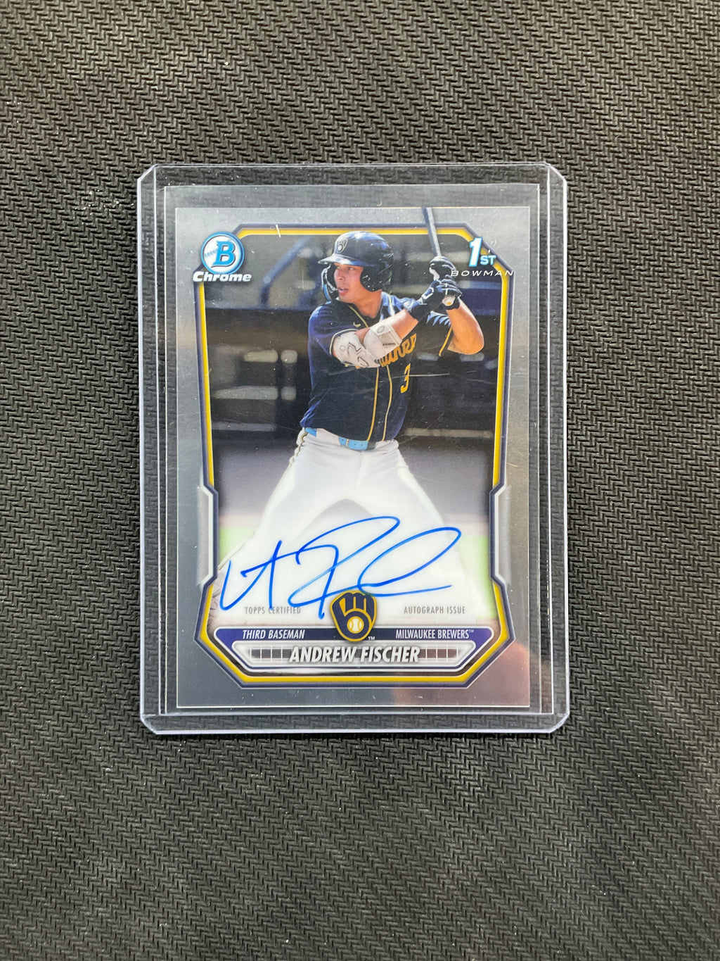 2026 Bowman Andrew Fischer Rookie 1st Auto Brewers