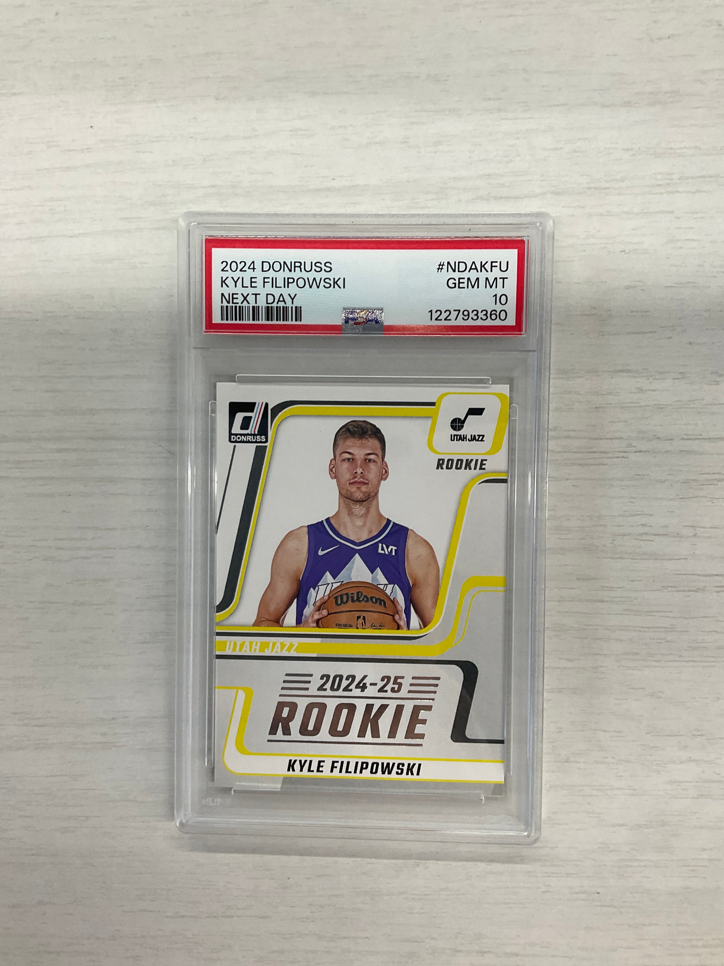 2024 Donruss Kyle Filipowski Next Day Rookie PSA 10