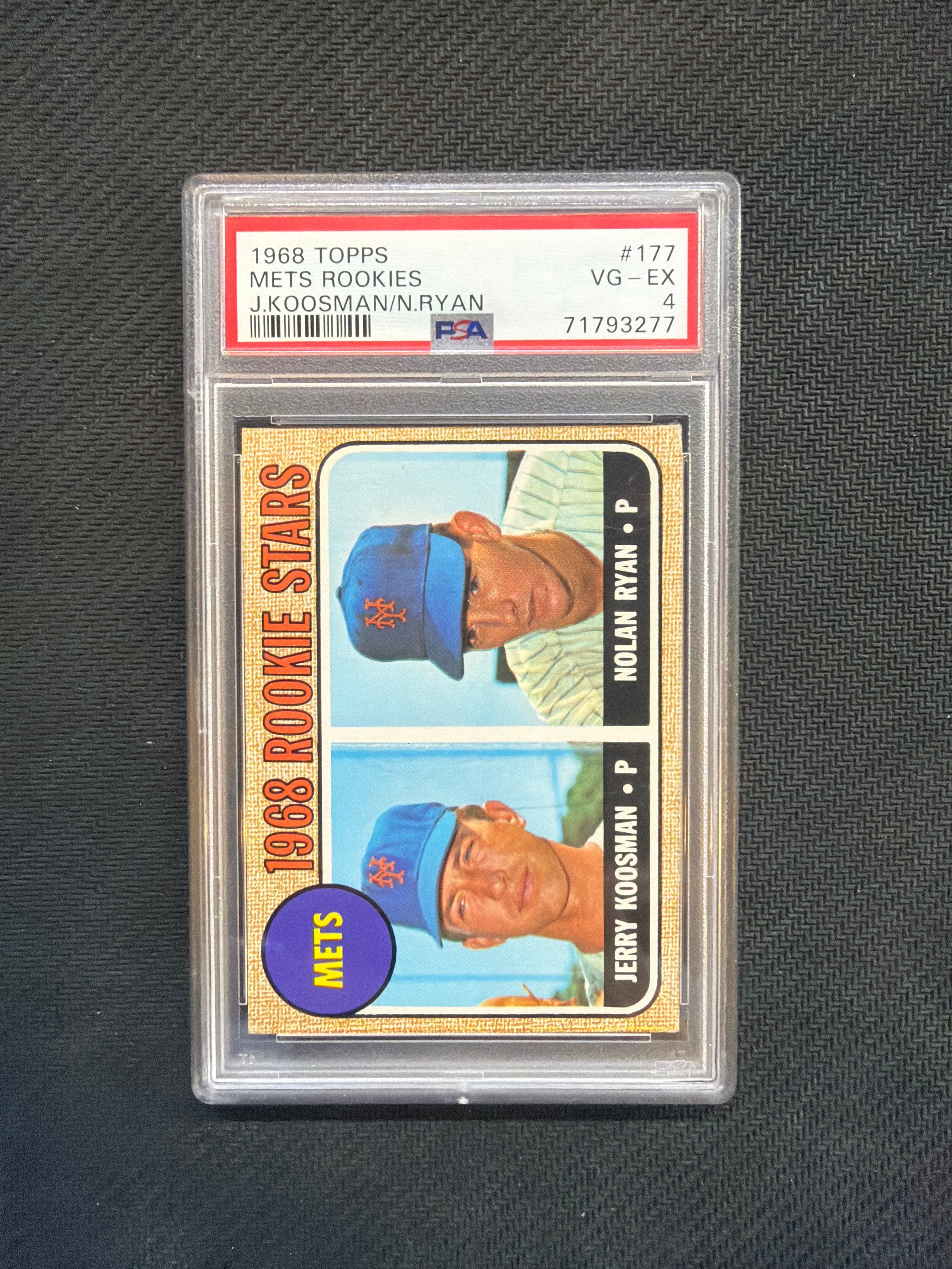 2969 Topps Mets Rookies Nolan Ryan Jerry Kioosman #177 PSA 4