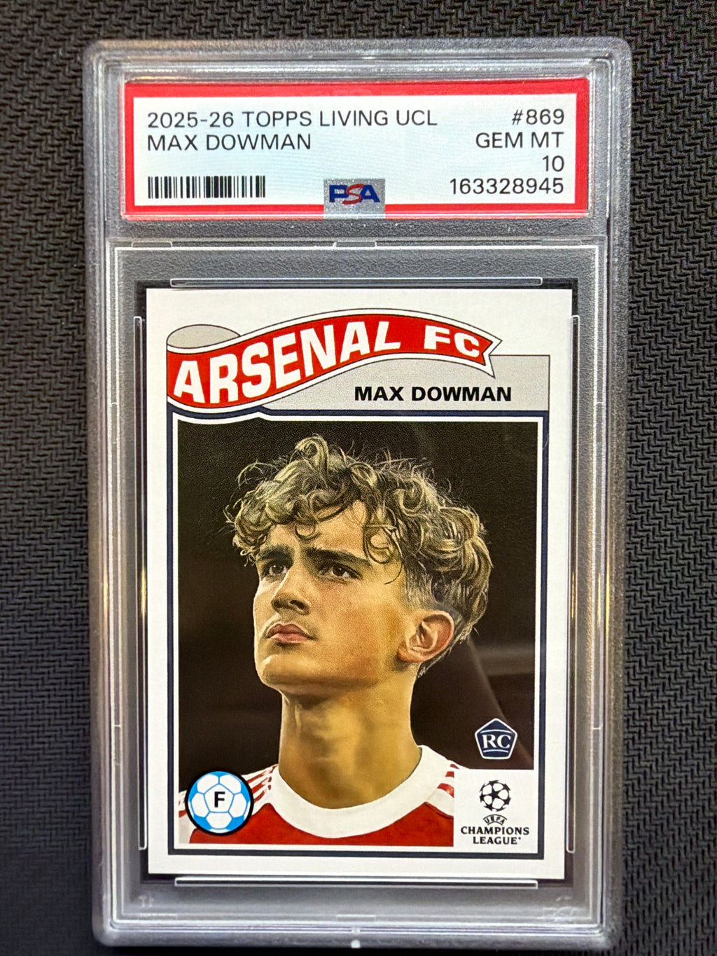 2025-26 Topps Living UCL Max Dowman #869 PSA 10 Rookie 945