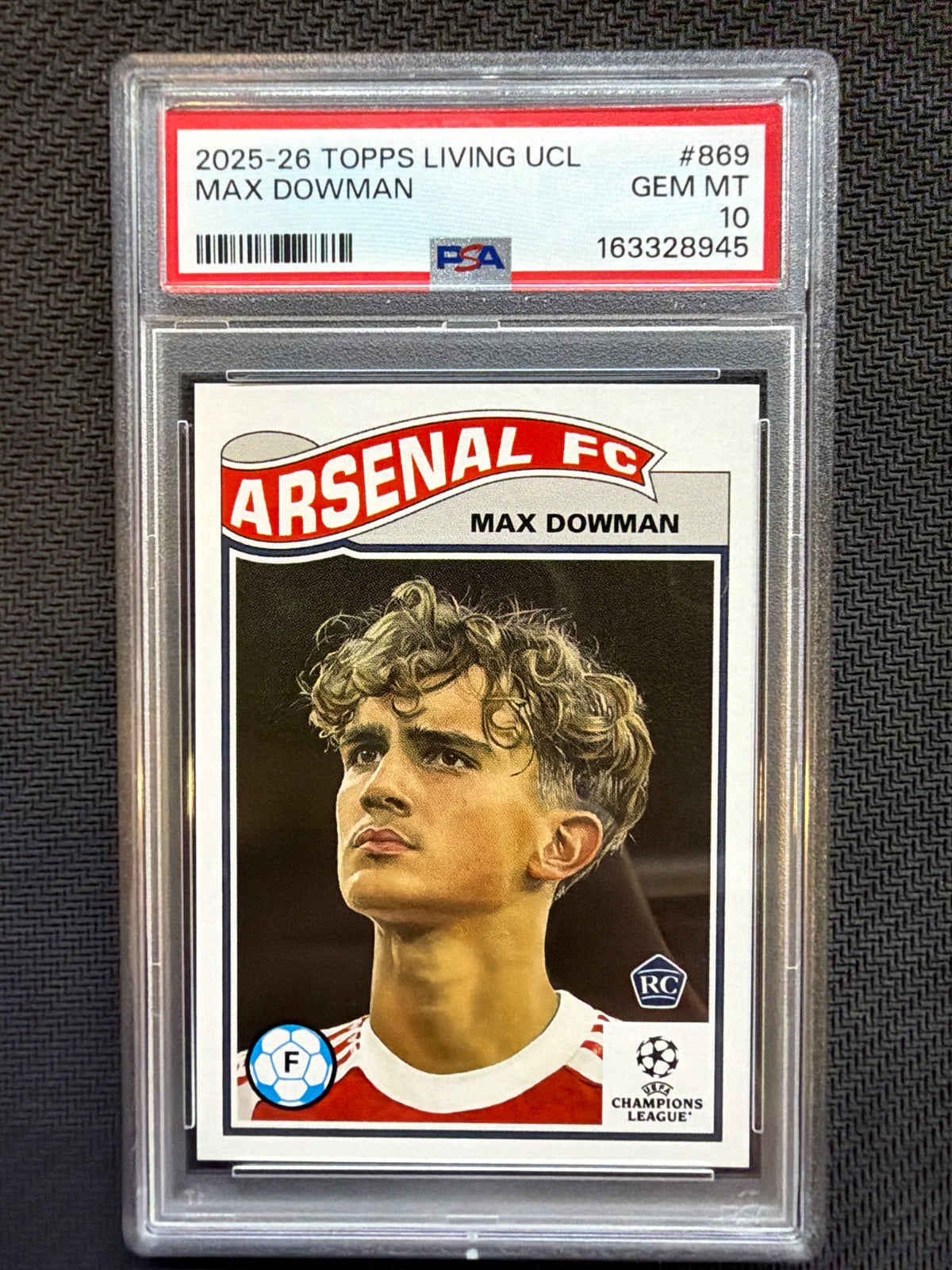 2025-26 Topps Living UCL Max Dowman #869 PSA 10 Rookie 945