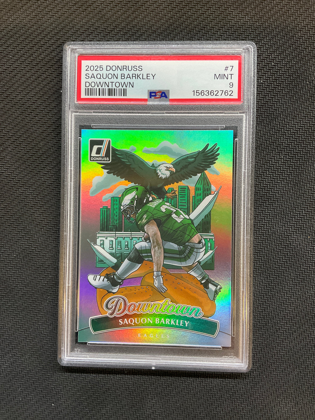 2025 Donruss Saquon Barkley #7 Downtown Eagles PSA 9