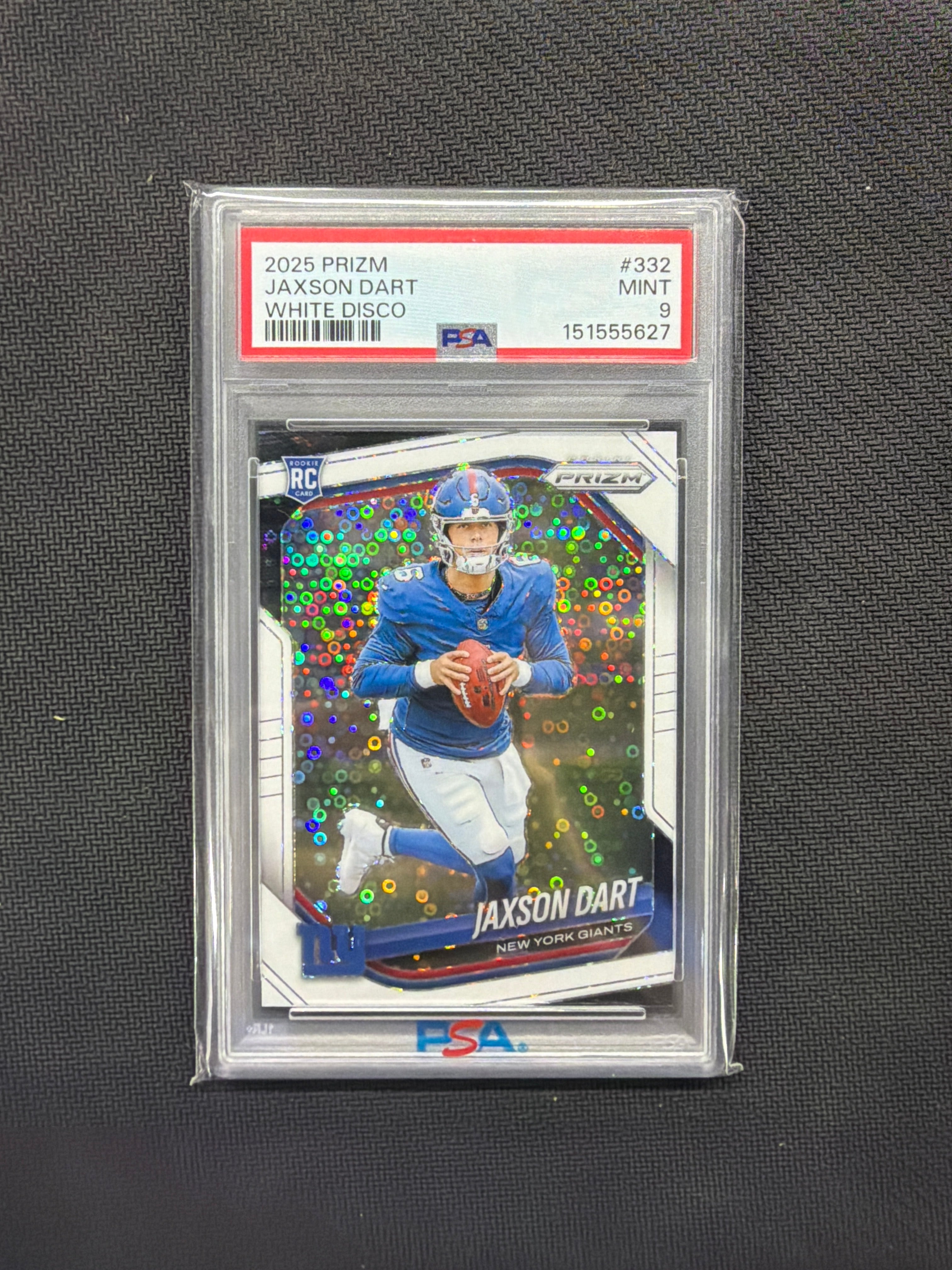 2025 Prizm Jaxson Dart White Disco PSA 9