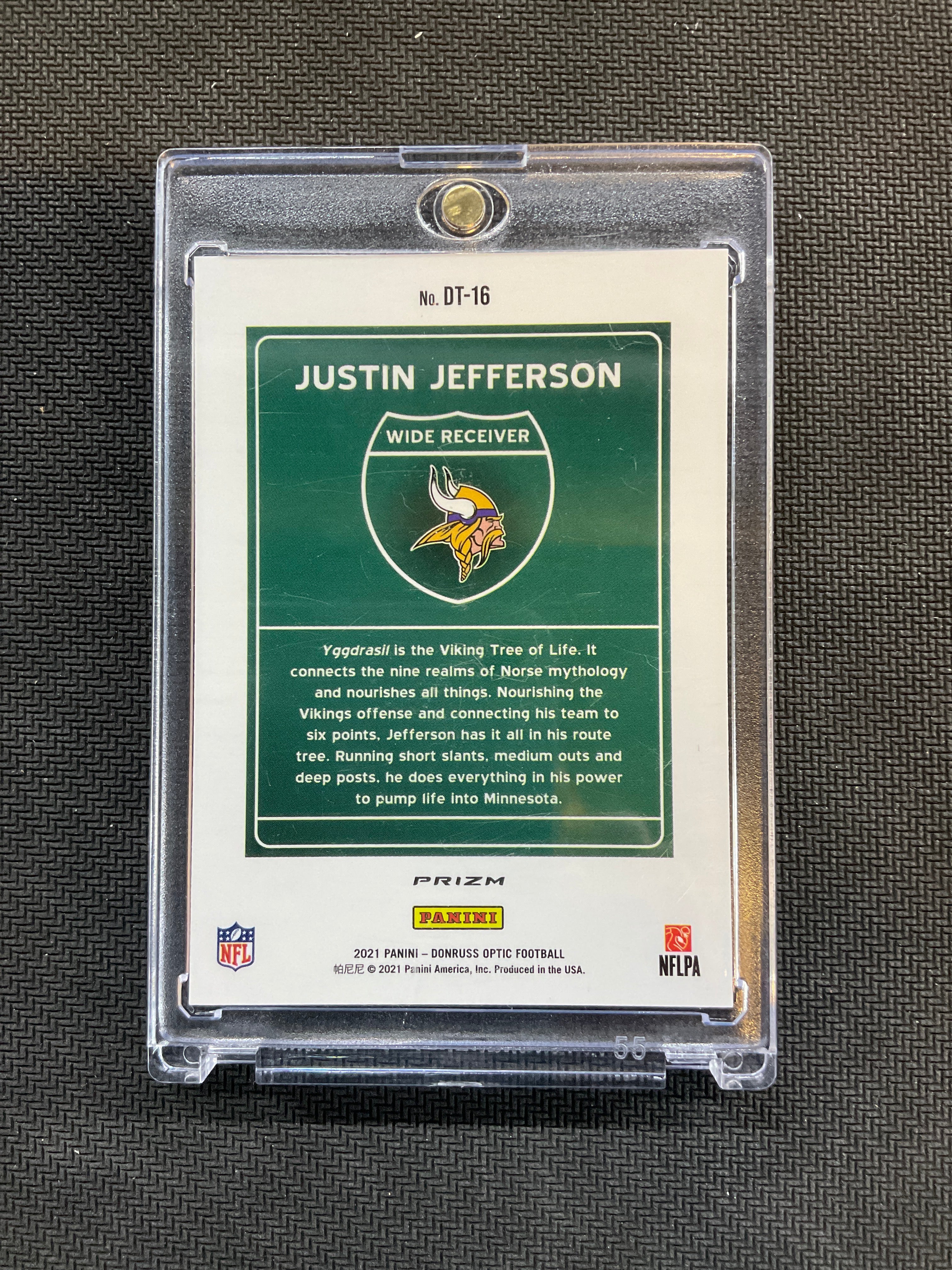 2021 Optic Justin Jefferson Downtown Case Hit Vikings