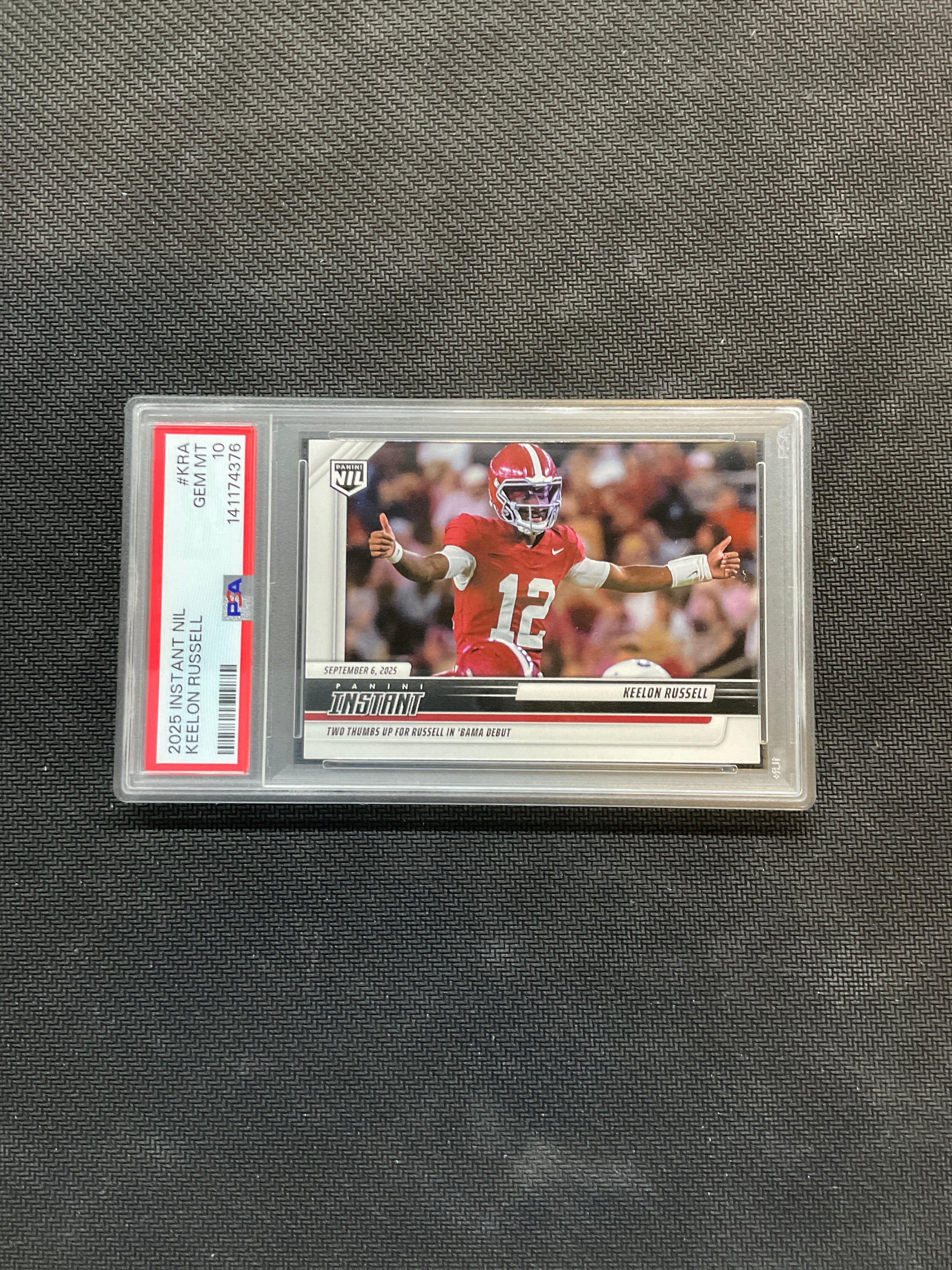 2025 Panini Instant NIL Keelon Russell Rookie PSA 10 Alabama 376