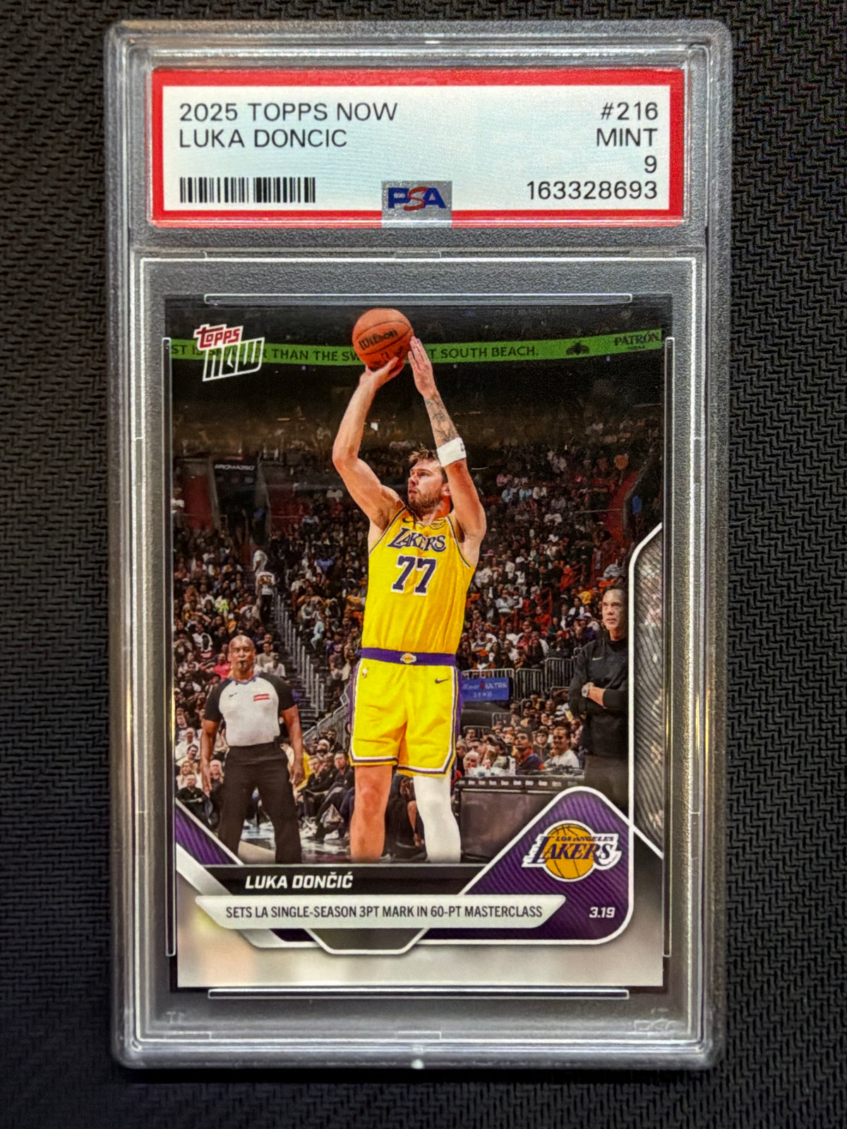 2025 Topps Now Luka Doncic #216 PSA 9 Lakers 693