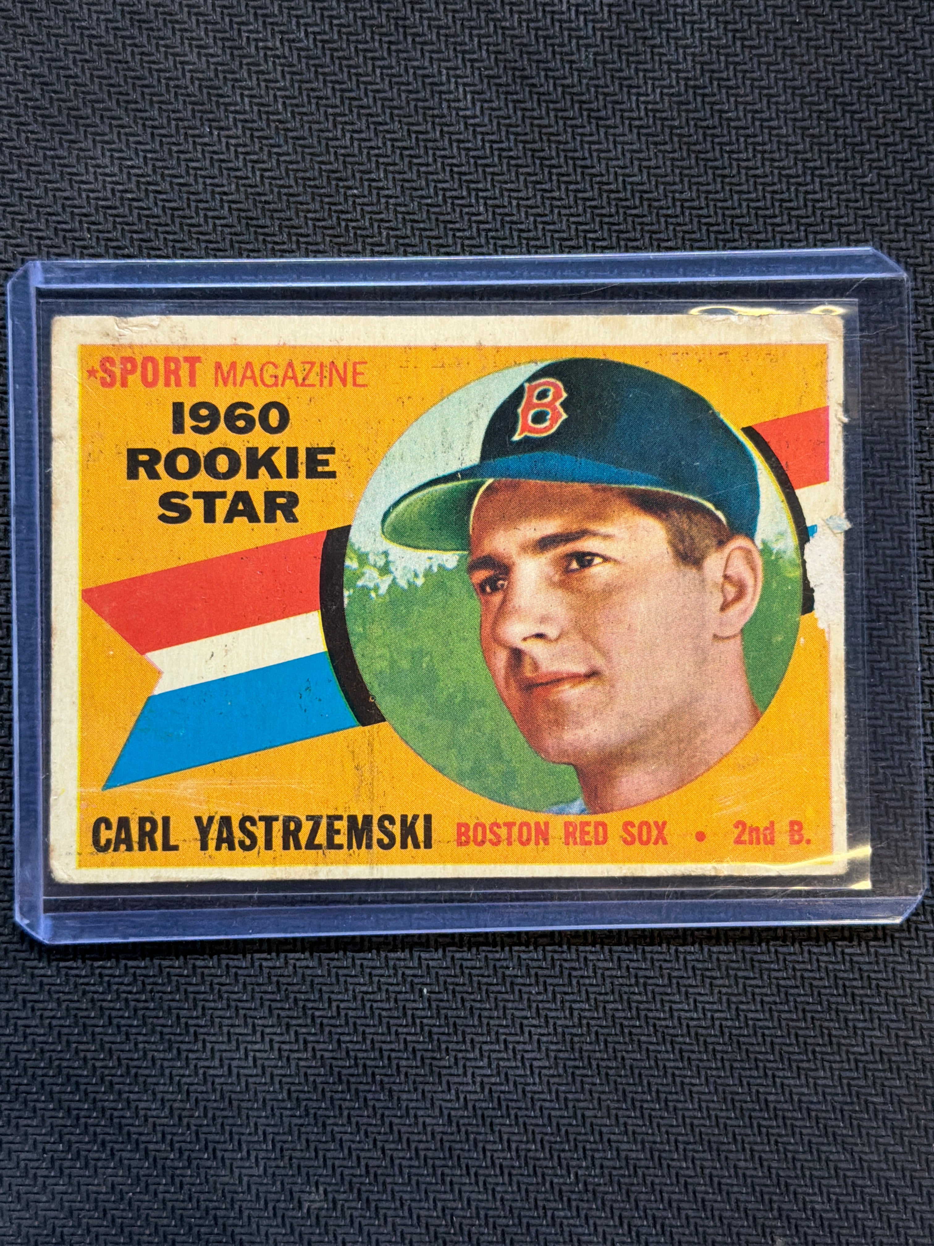 1960 Topps Carl Yastzemski Rookie Star #148 Red Sox Crease Paper Loss