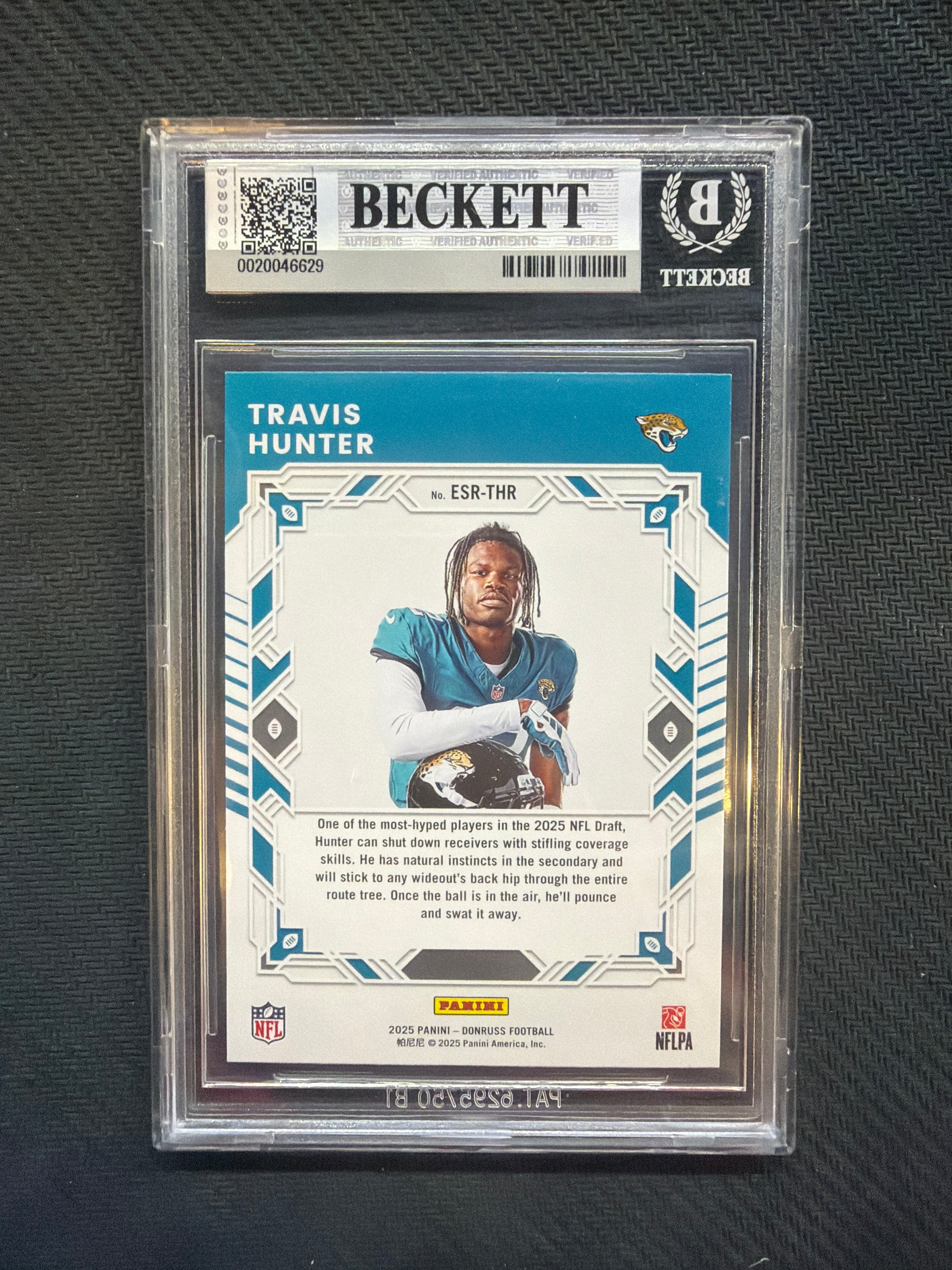 2025 Donruss Travis Hunter Elite Series Rookies BGS 9 Jaguars