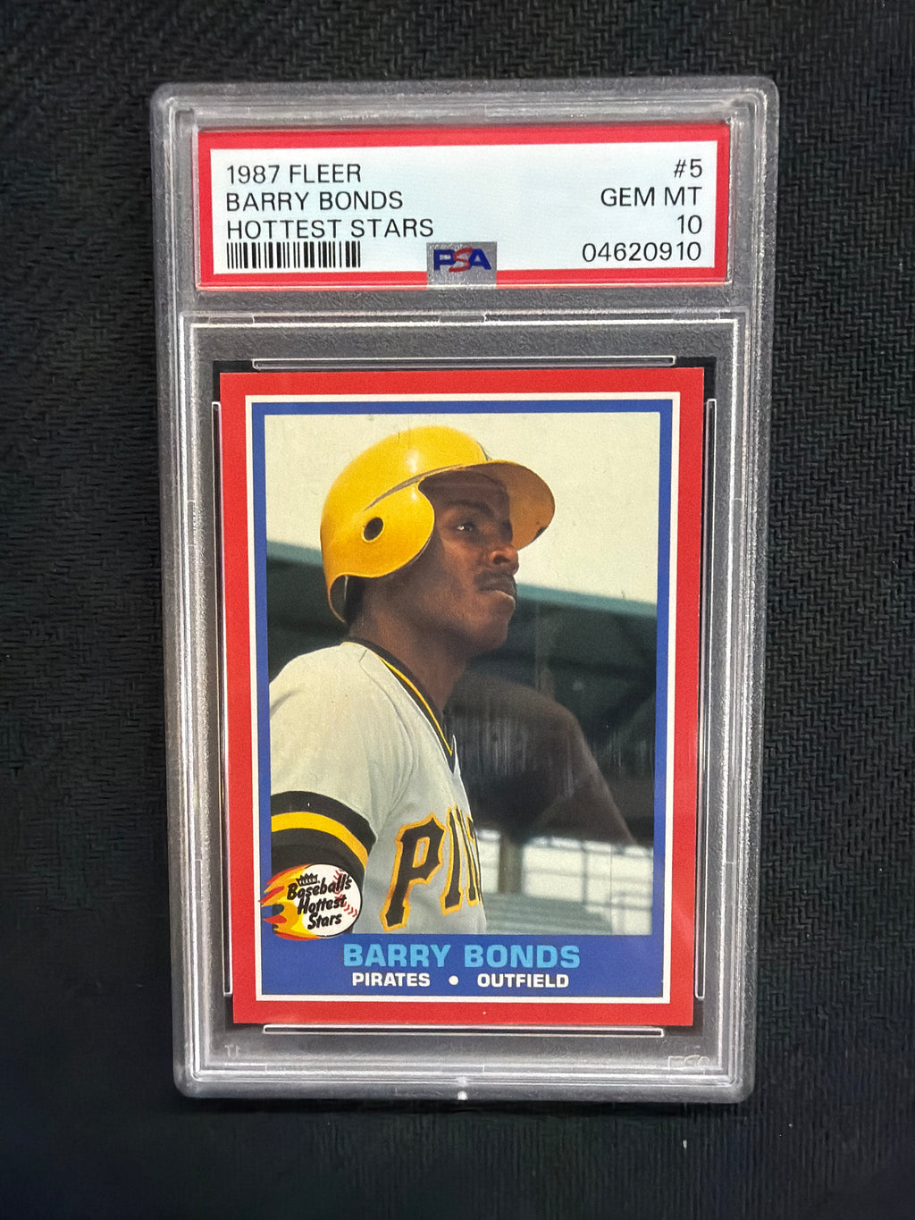 1987 Fleer Barry Bonds Hottest Stars #5 PSA 10 Pirates 910
