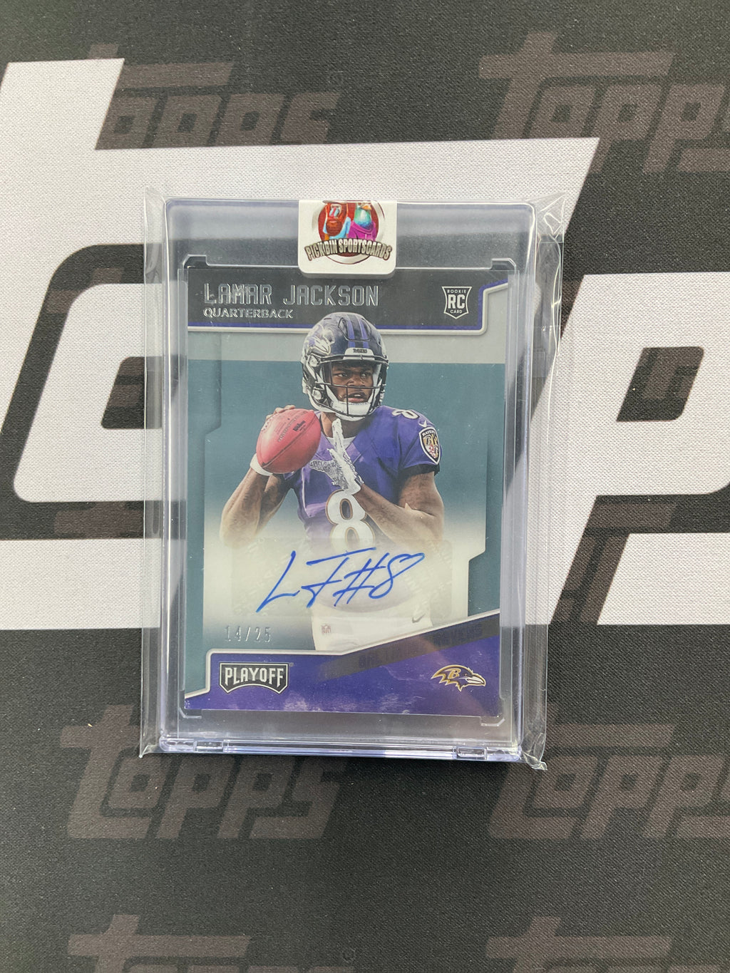 2018 Playoff Lamar Jackson Rookie Auto /25 Ravens