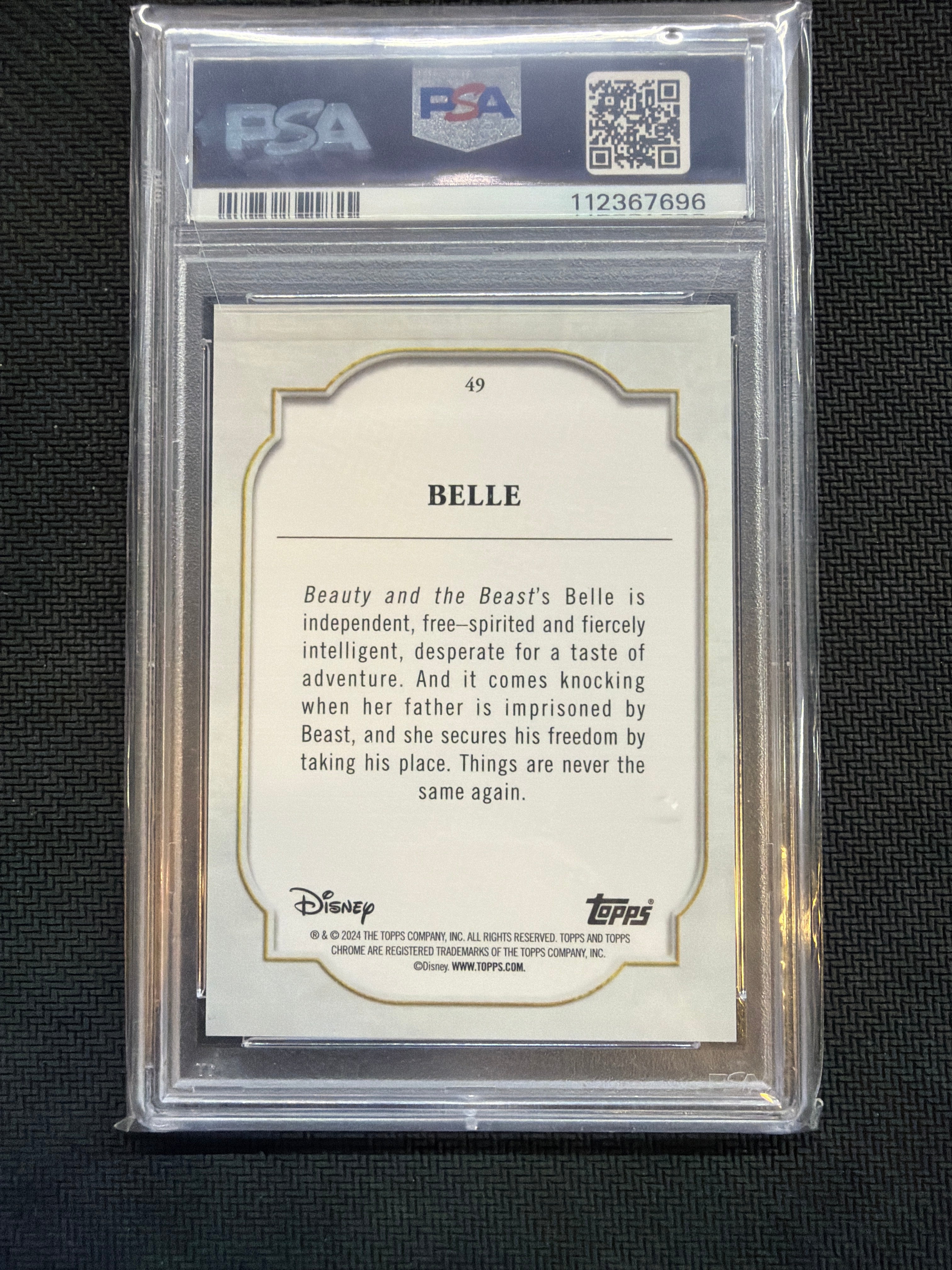 2024 Topps Chrome Disney Sapphire Belle #49 PSA 10