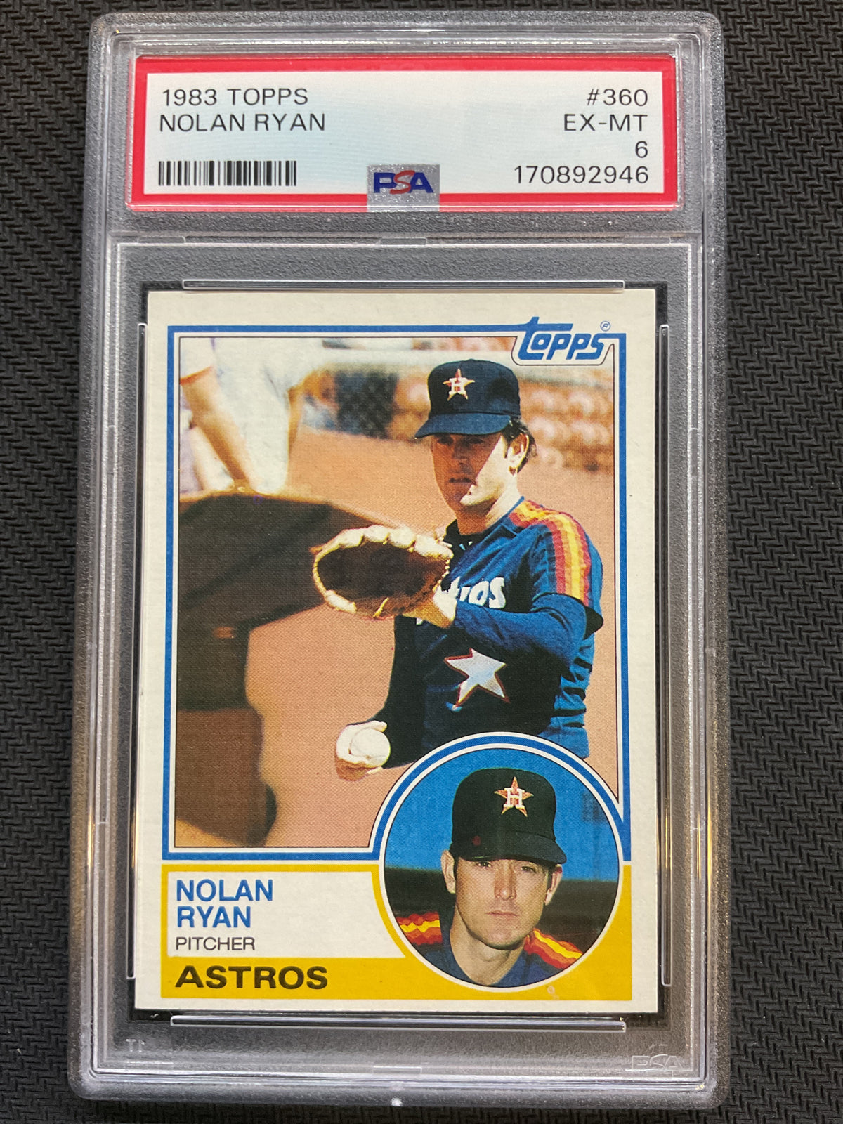 1983 Topps #360 Nolan Ryan PSA 6