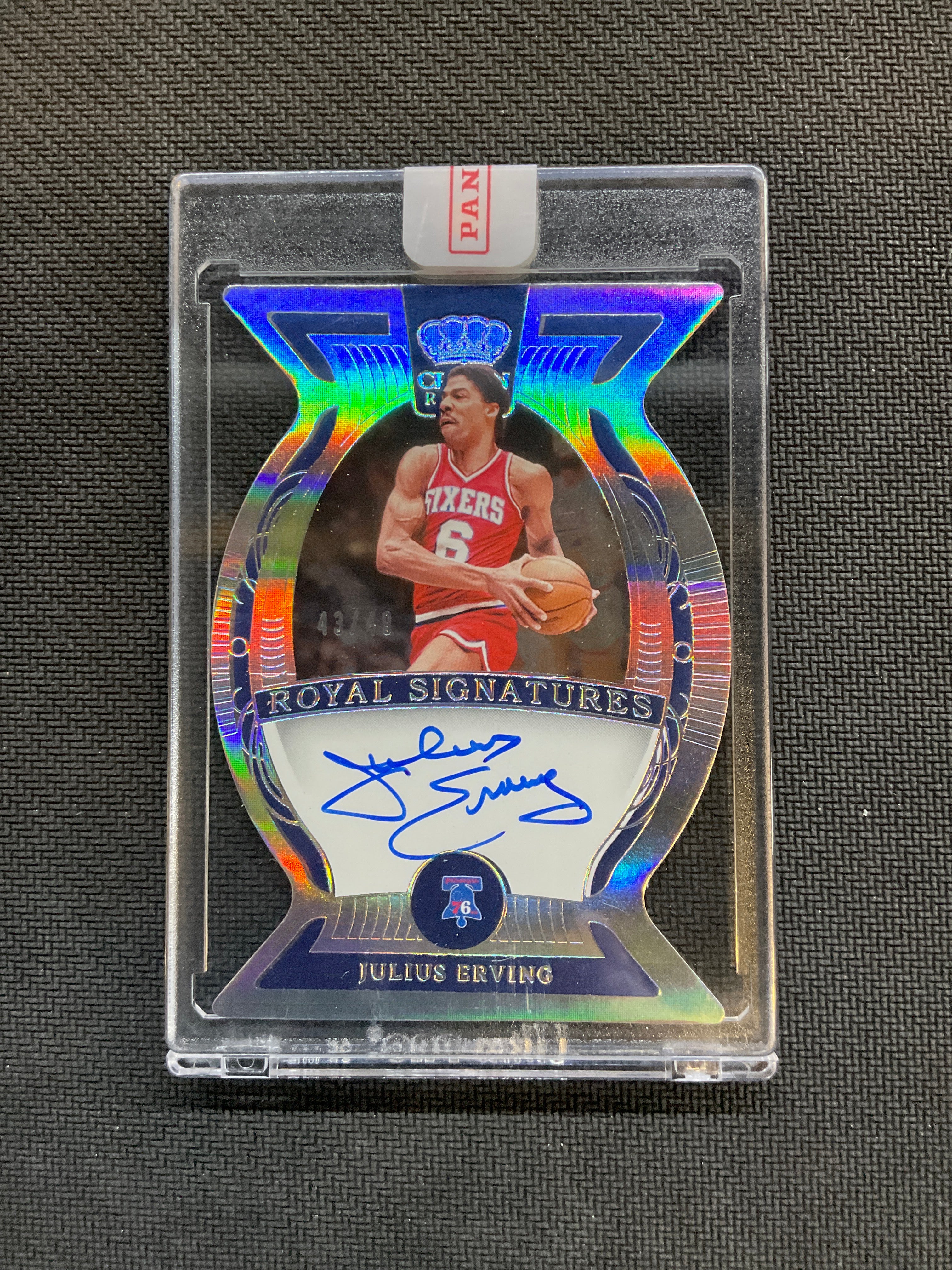 2023-24 Crown Royale Julius Erving Royal Auto /49 76ers