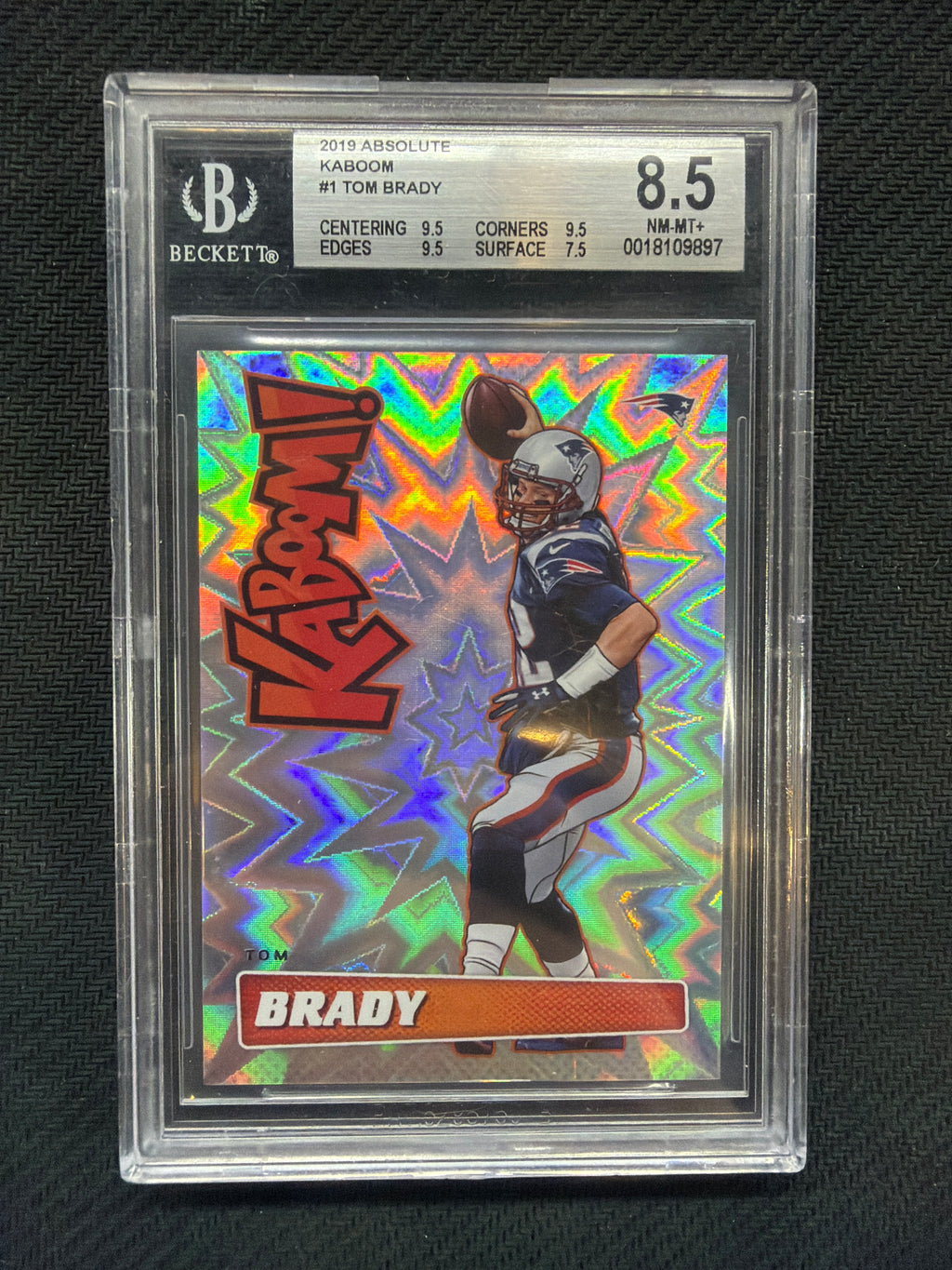 2019 Panini Absolute Tom Brady Kaboom! BGS 8.5