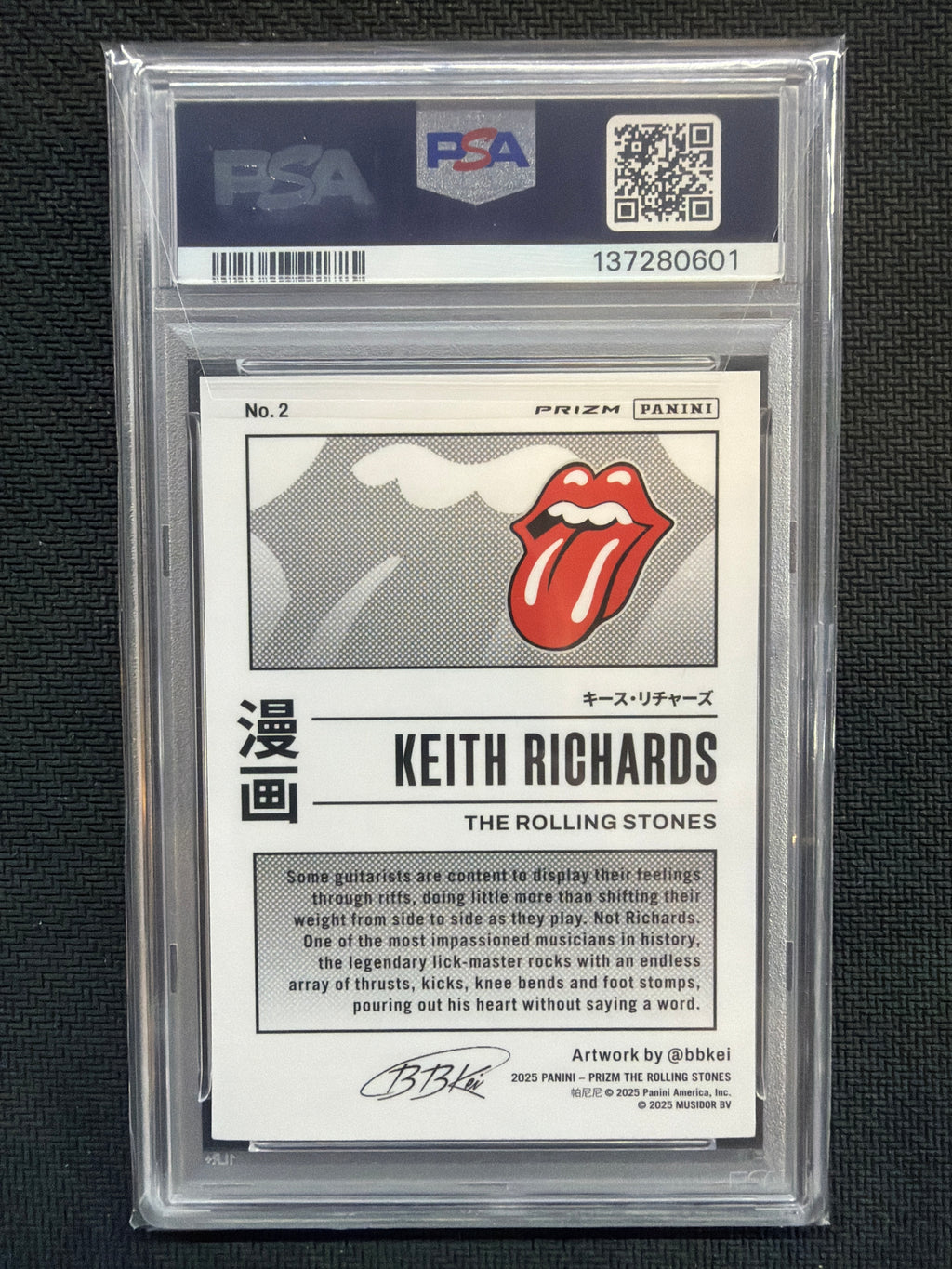 2025 Prizm Rolling Stones Keith Richards Manga #2 PSA 9 601