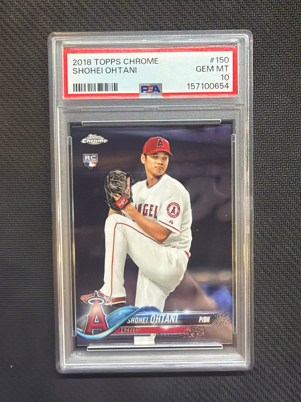 2018 Topps Chrome Shohei Ohtani Pitching PSA 10 654