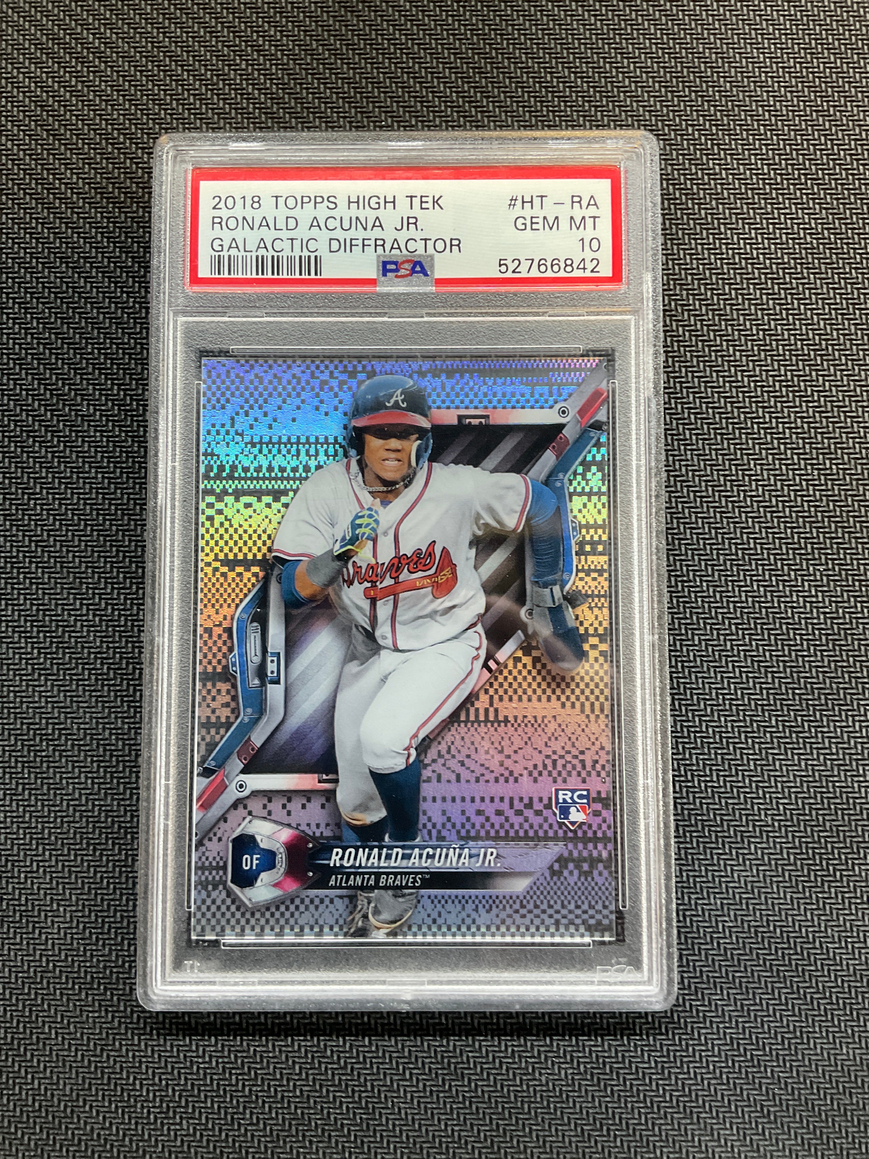 2018 Topps High Tek Ronald Acuna Jr. Galactic Diffractor PSA 10