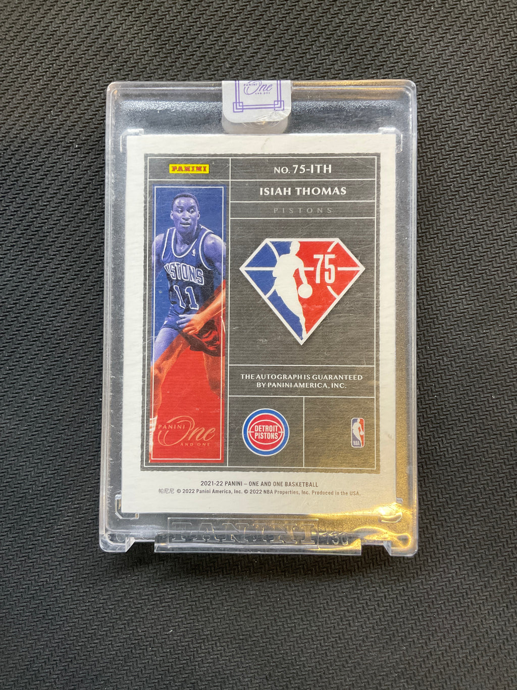 2021-22 Panini One Isiah Thomas Auto /75 75th