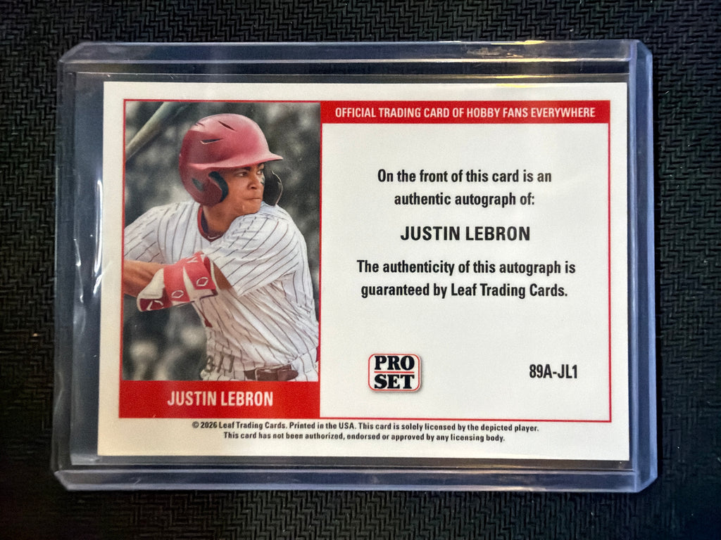 2026 Leaf Pro Set Justin Lebron Auto /7 Alabama