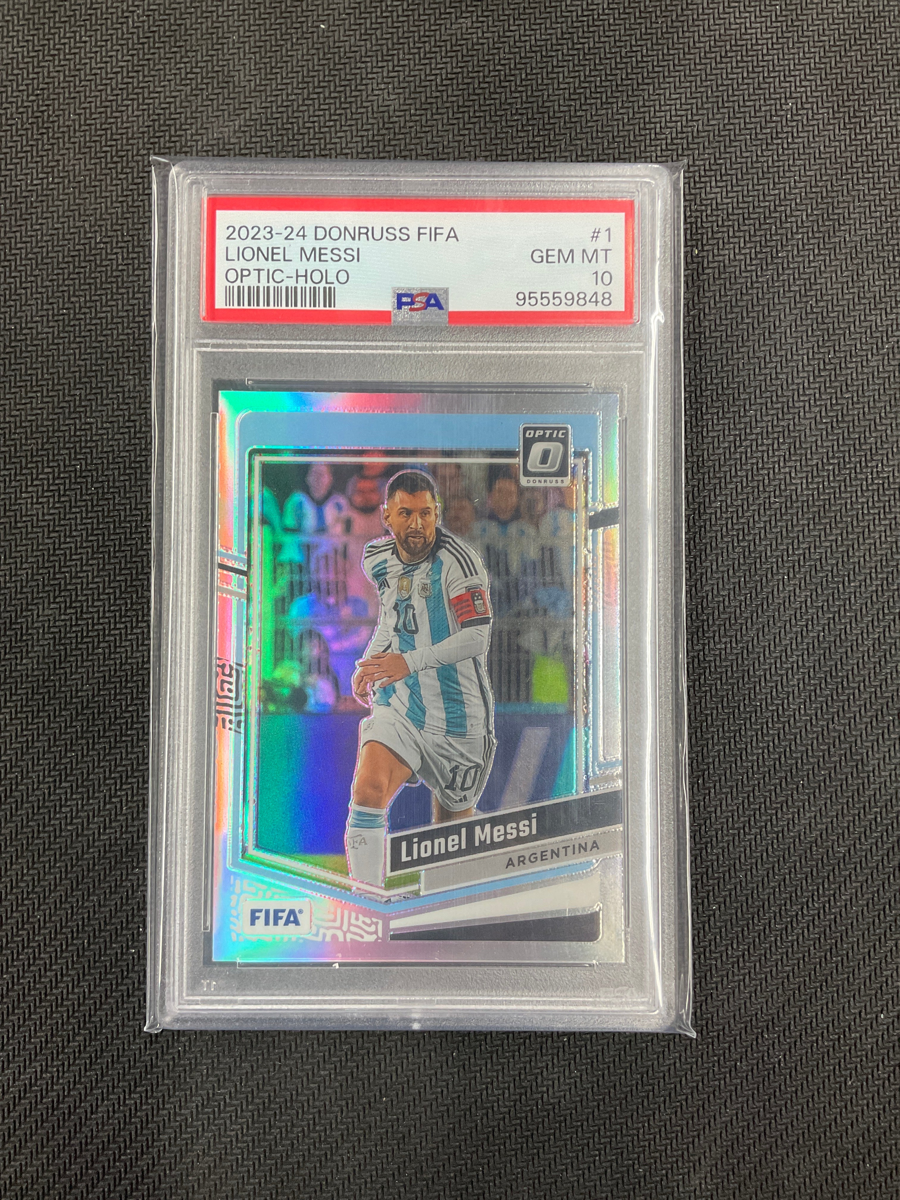2023/24 Donruss Optic FIFA Lionel Messi Holo PSA 10 Argentina
