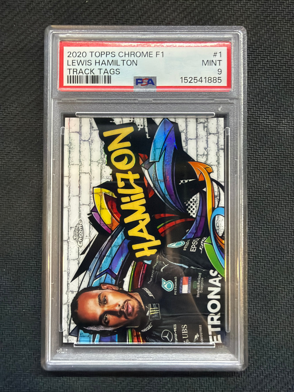 2020 Topps Chrome F1 Lewis Hamilton Track Tags #1 PSA 9 Mercedes 885