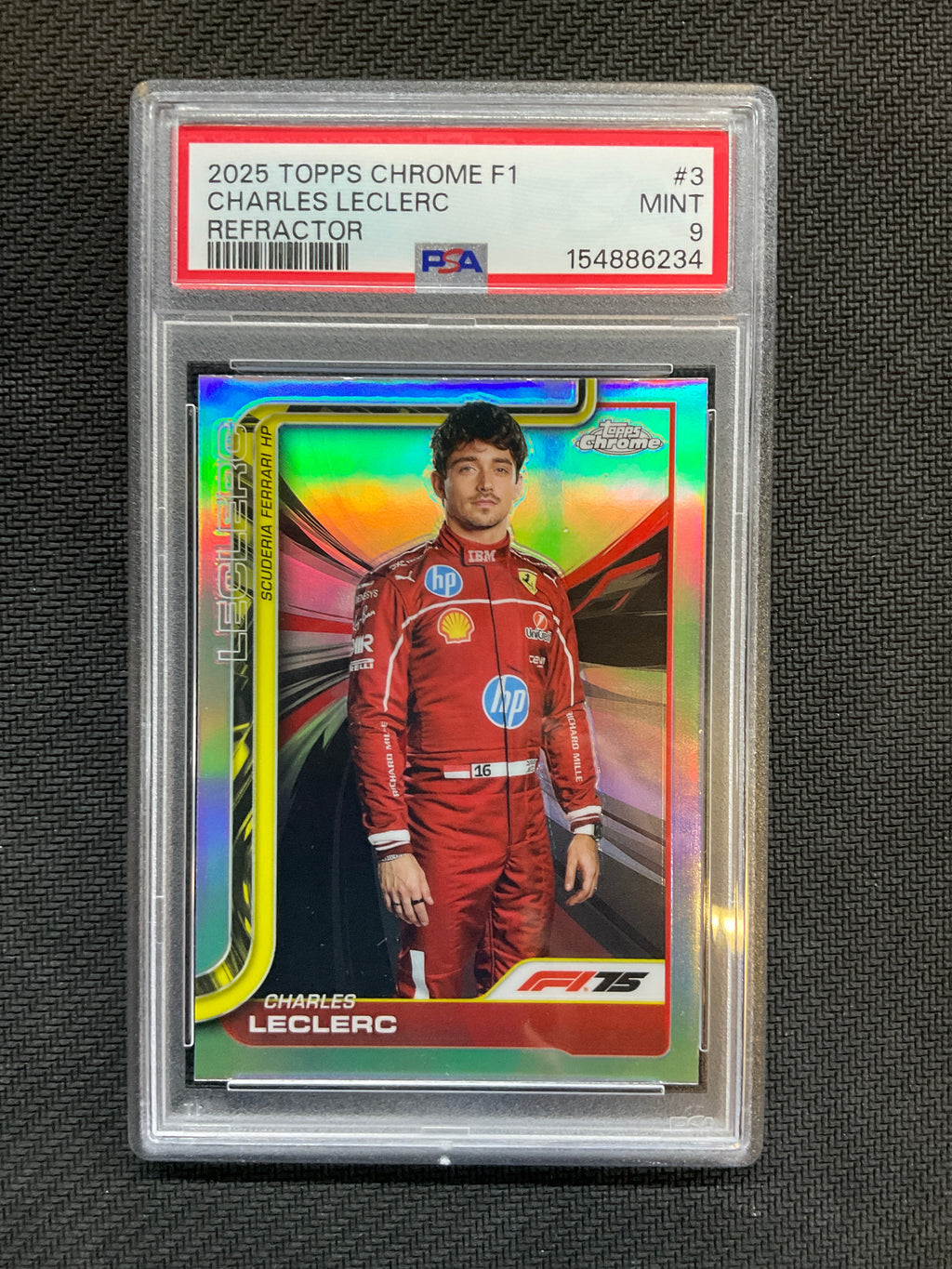 2025 Topps Chrome F1 Charles Leclerc Refractor PSA 9