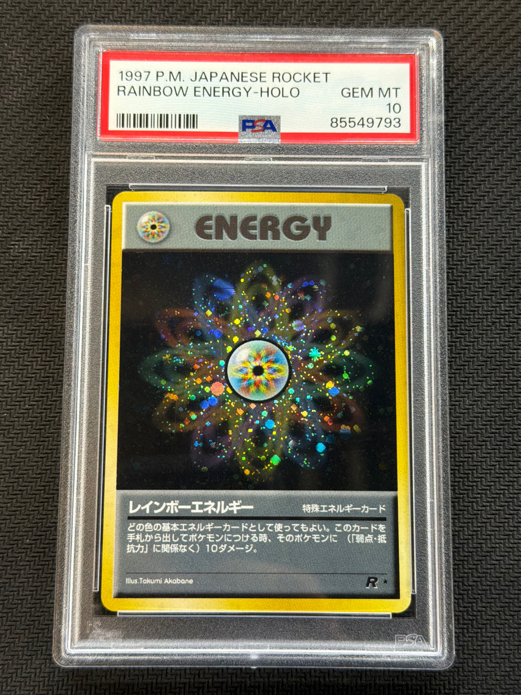 1997 Japanese Rainbow Energy Holo PSA 10