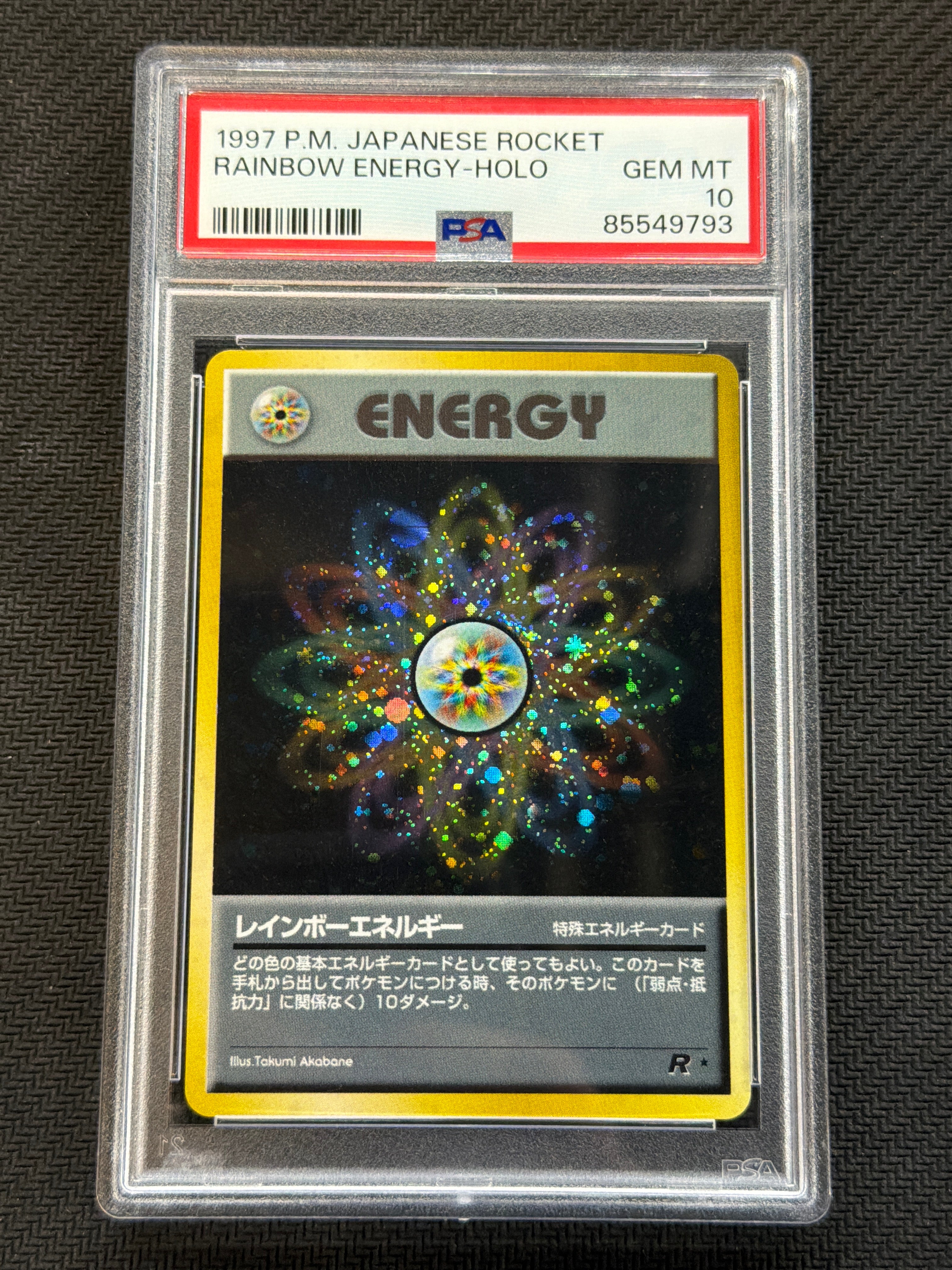 1997 Japanese Rainbow Energy Holo PSA 10