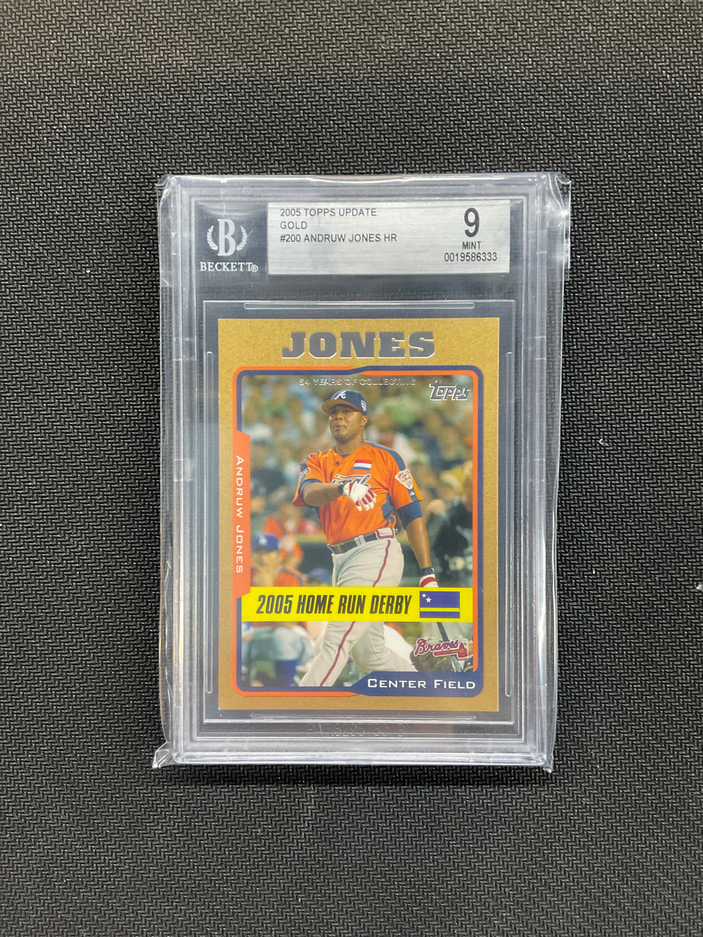 2005 Topps Update Andruw Jones Home Run Derby Gold /2005 BGS 9 Braves