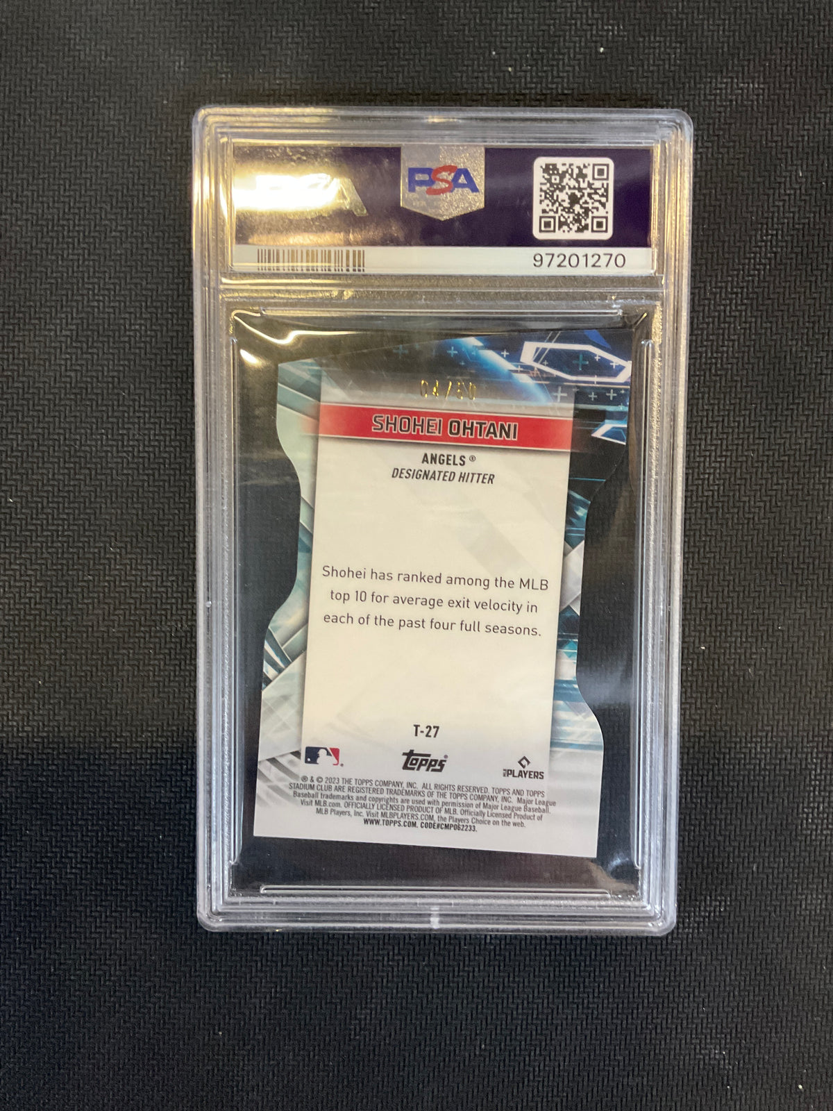 2023 Stadium Club Shohei Ohtani Triumvirates Orange /25 PSA 10