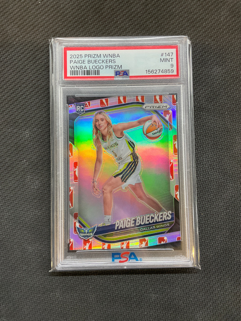 2025 Prizm WNBA Paige Bueckers WNBA Logo #147 PSA 9 Rookie