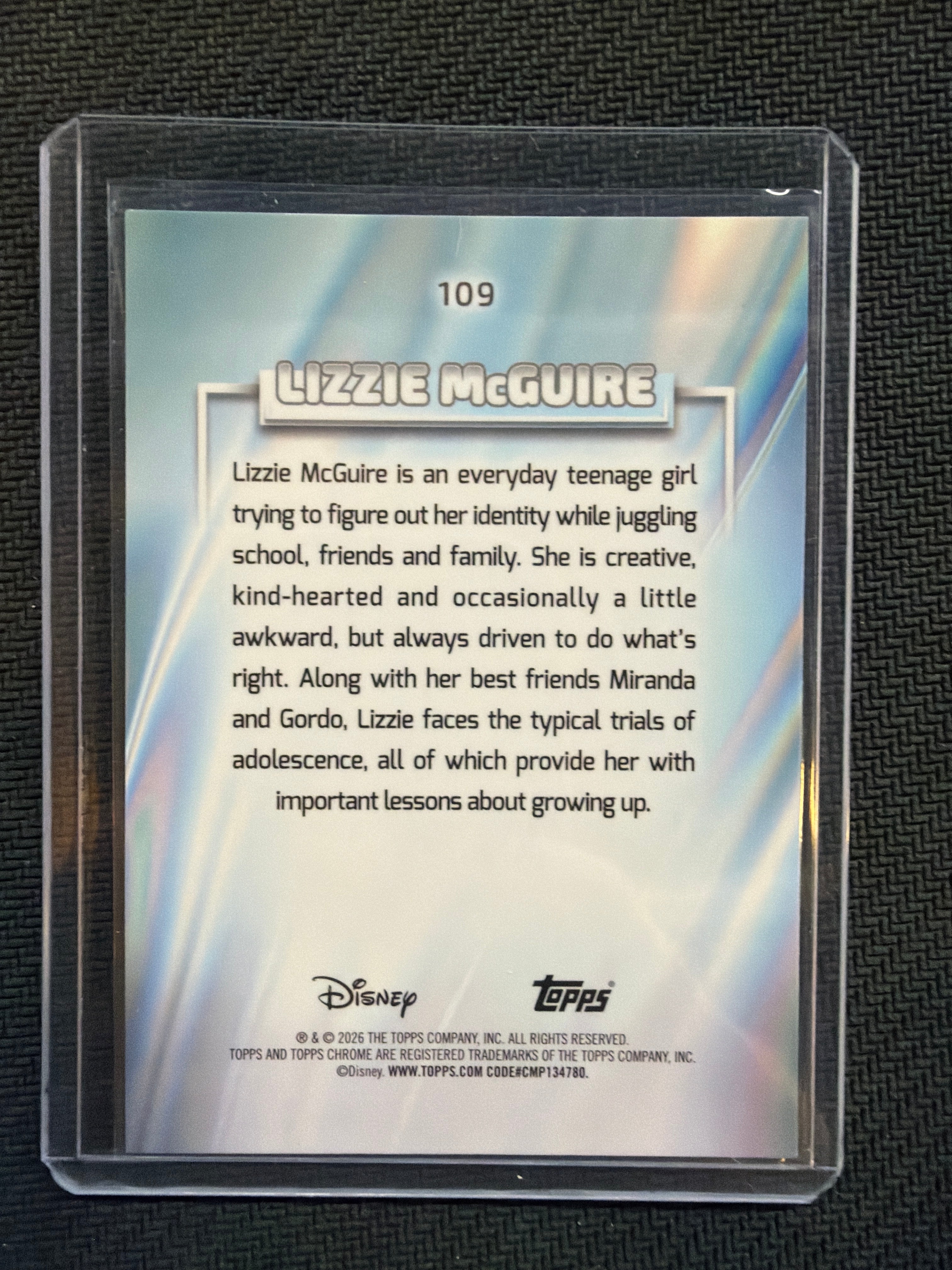 2026 Topps Chrome Disney Lizzie McGuire Blue Wave /150 #109