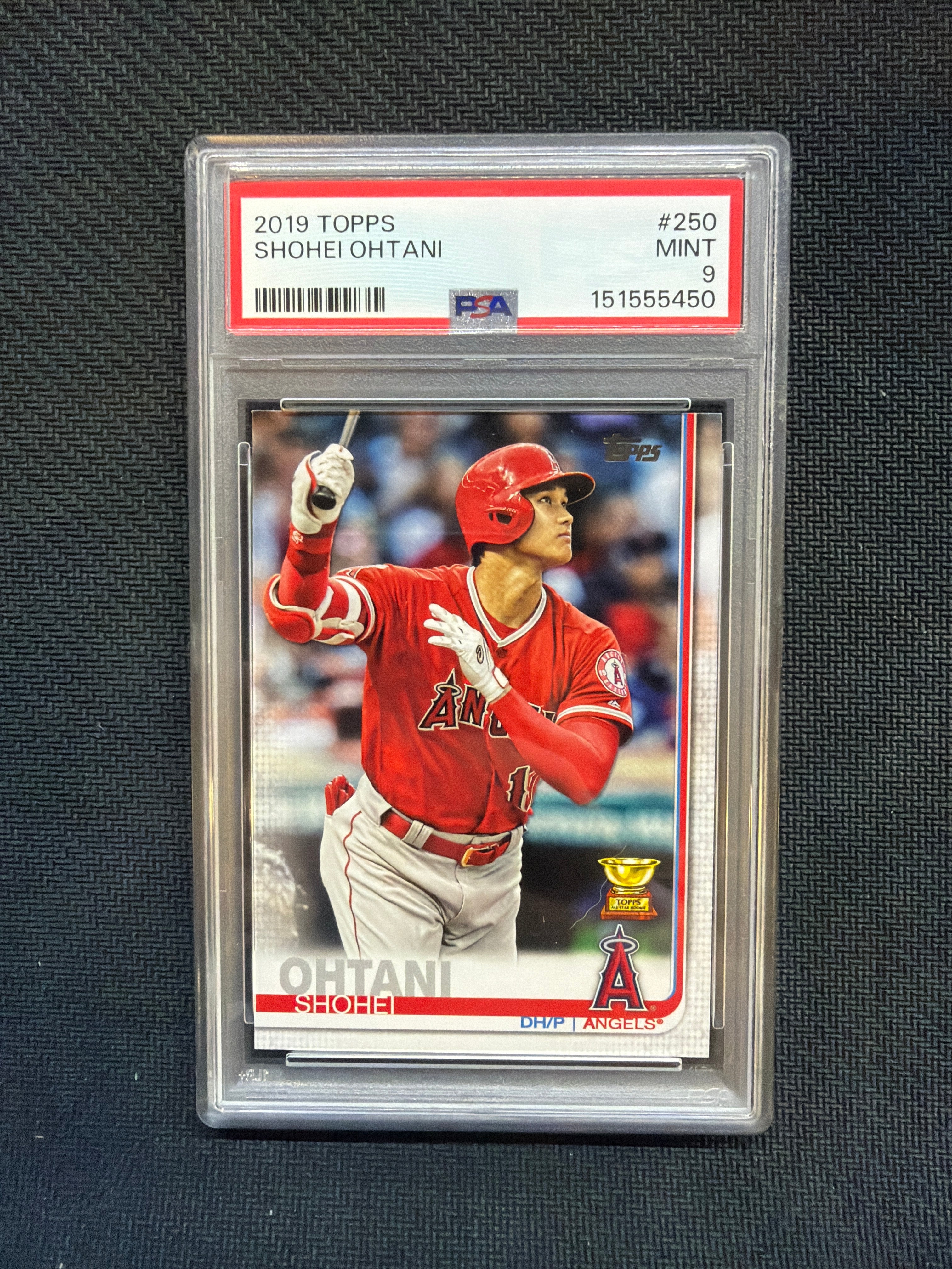 2019 Topps Shohei Ohtani #250 PSA 9 Gold Cup 450