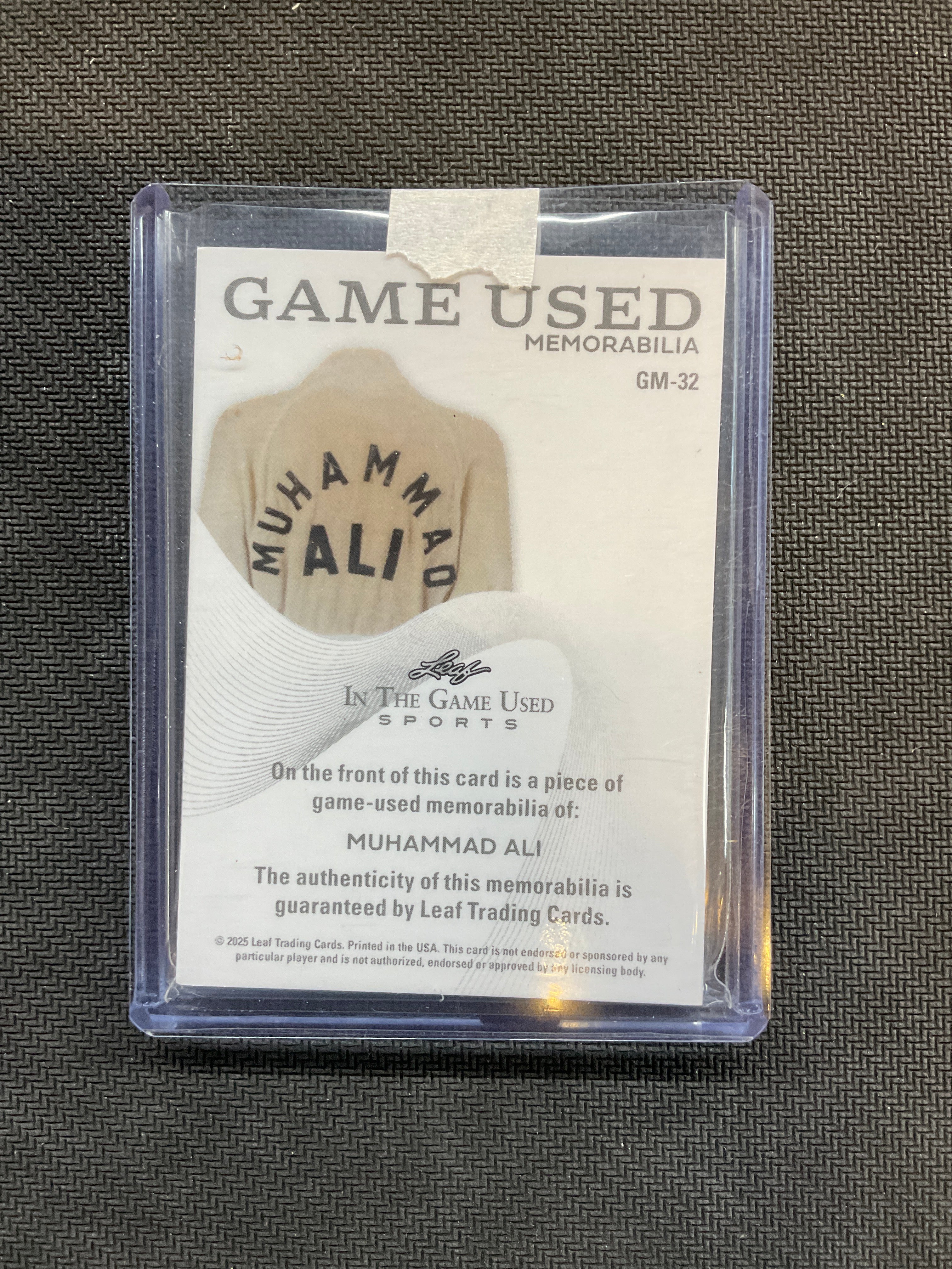 2025 Leaf In the Game Used Muhammad Ali Memorabilia /2