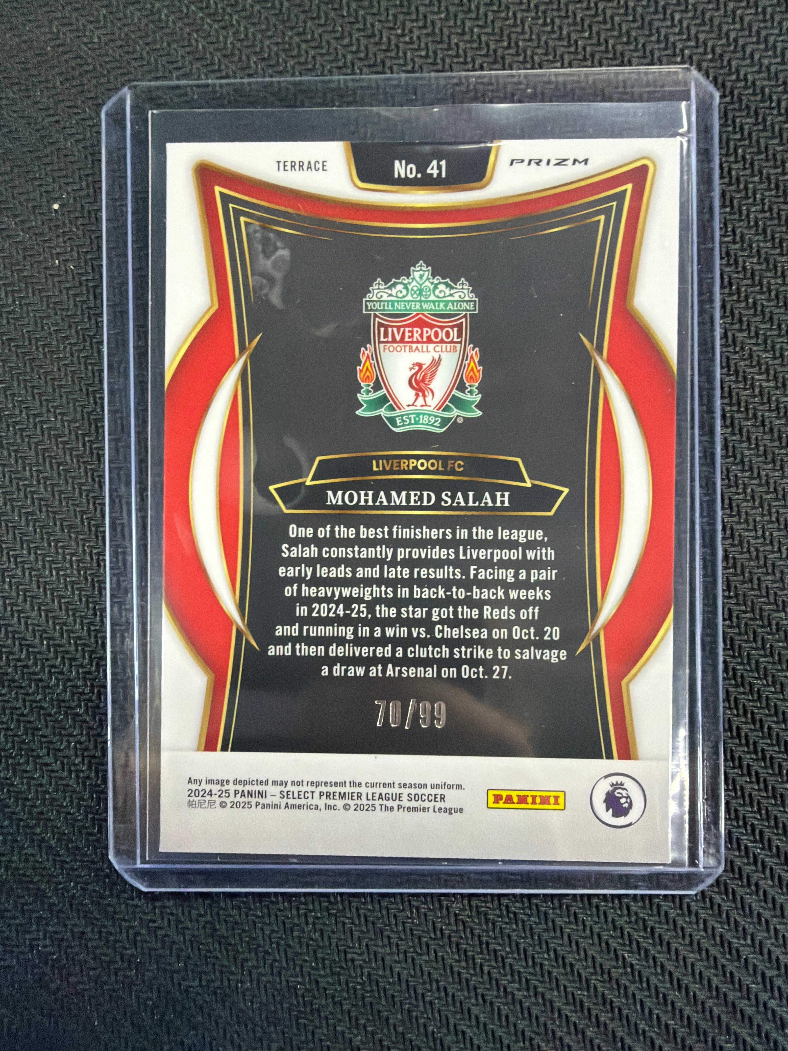 2024-25 Panini Select Mohamed Salah Pink /99 Liverpool