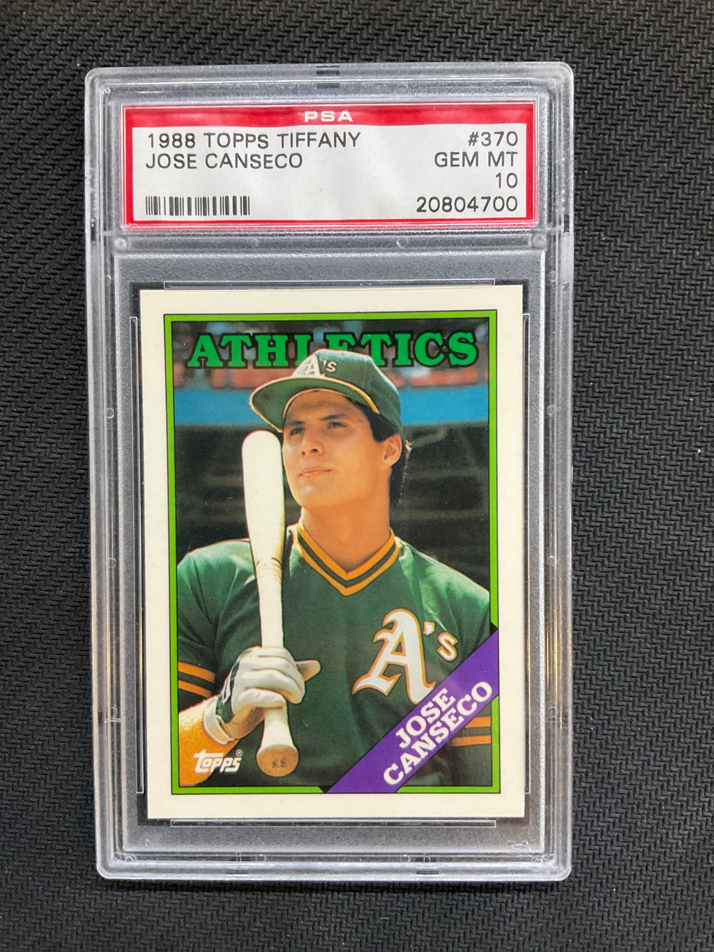 1988 Topps Tiffany Jose Canseco #370 PSA 10