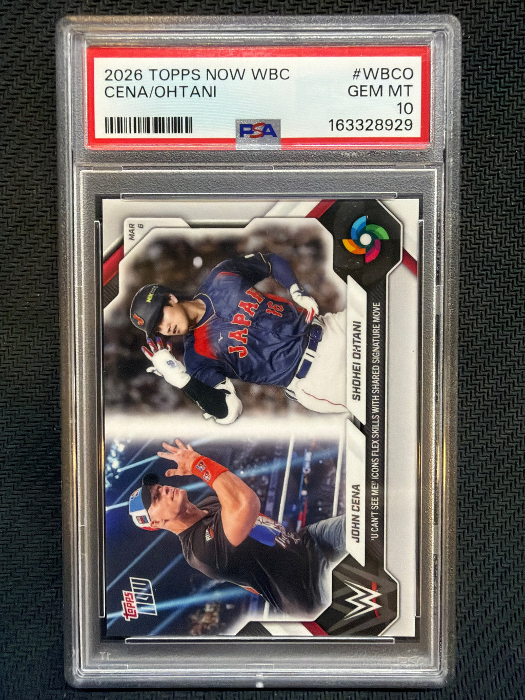 2026 Topps Now WBC Cena/Ohtani #WBCO PSA 10 929