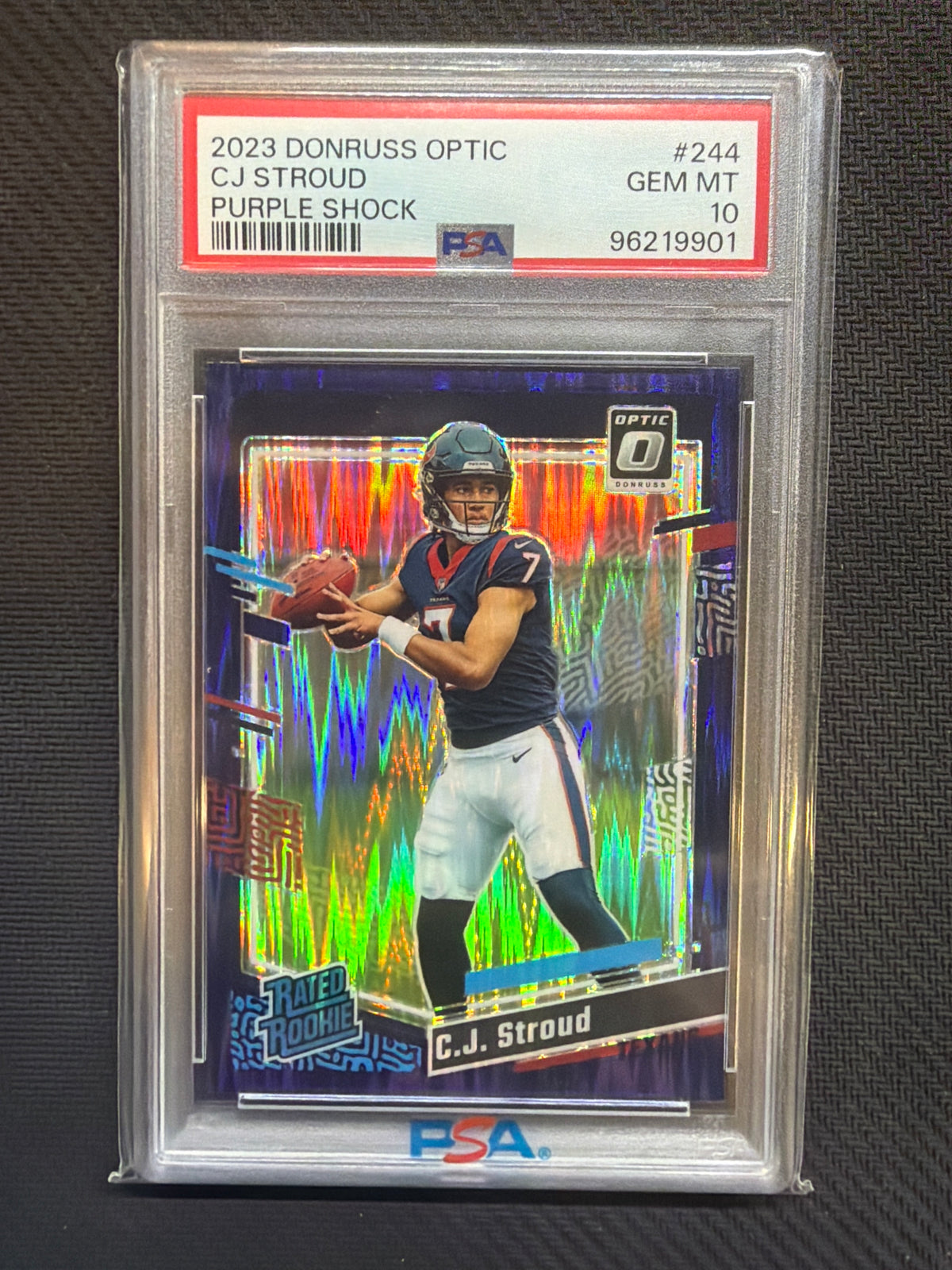 2023 Donruss Optic CJ Stroud Rookie Purple Shock PSA 10 901
