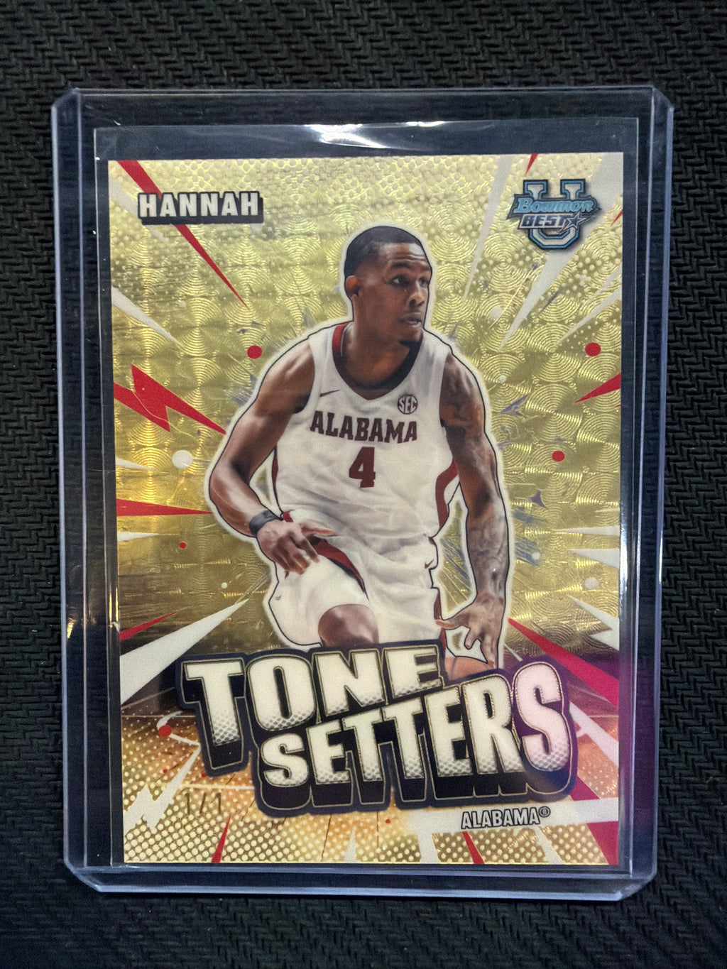 2025-26 Bowman U Best Davion Hannah Rookie Tone Setters Superfractor 1/1 Alabama