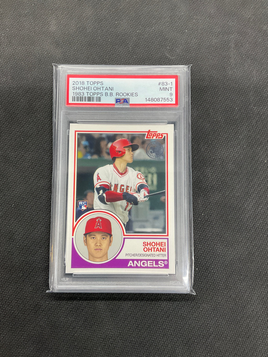 2018 Topps Shohei Ohtani Rookie 83 PSA 9 Angels 553