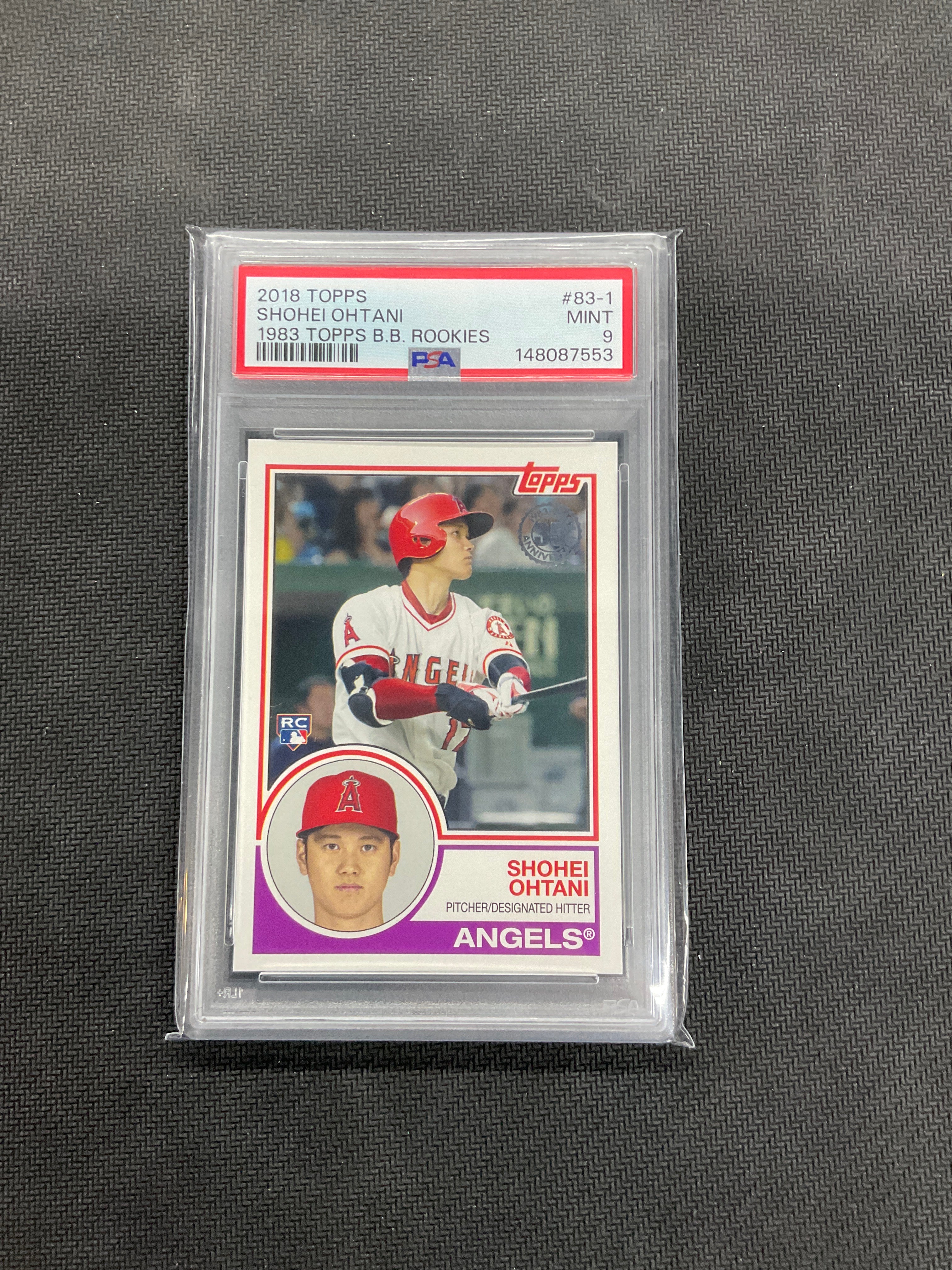 2018 Topps Shohei Ohtani Rookie 83 PSA 9 Angels 553