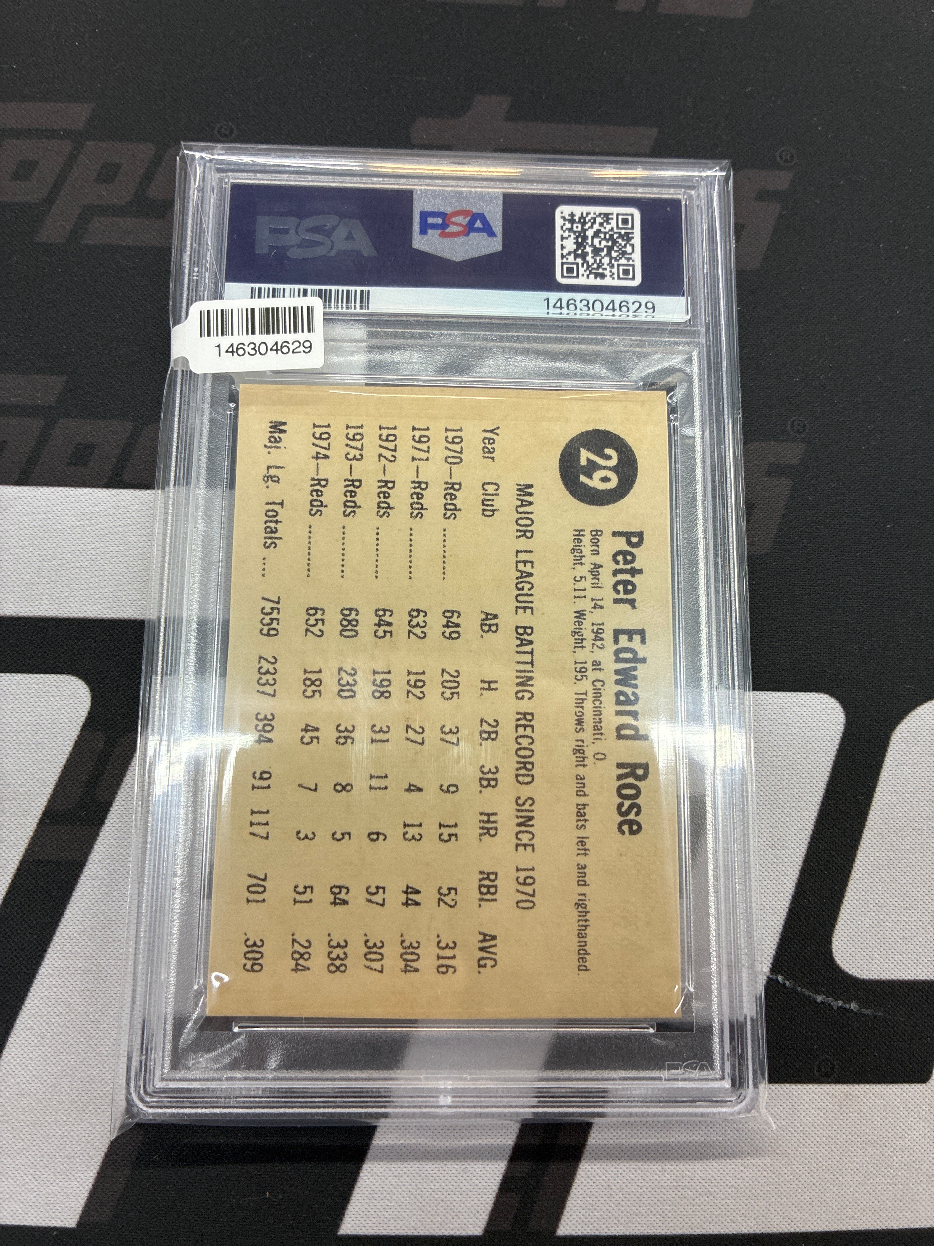 1975 Hostess Pete Rose Hand Cut #29 PSA 6 Reds