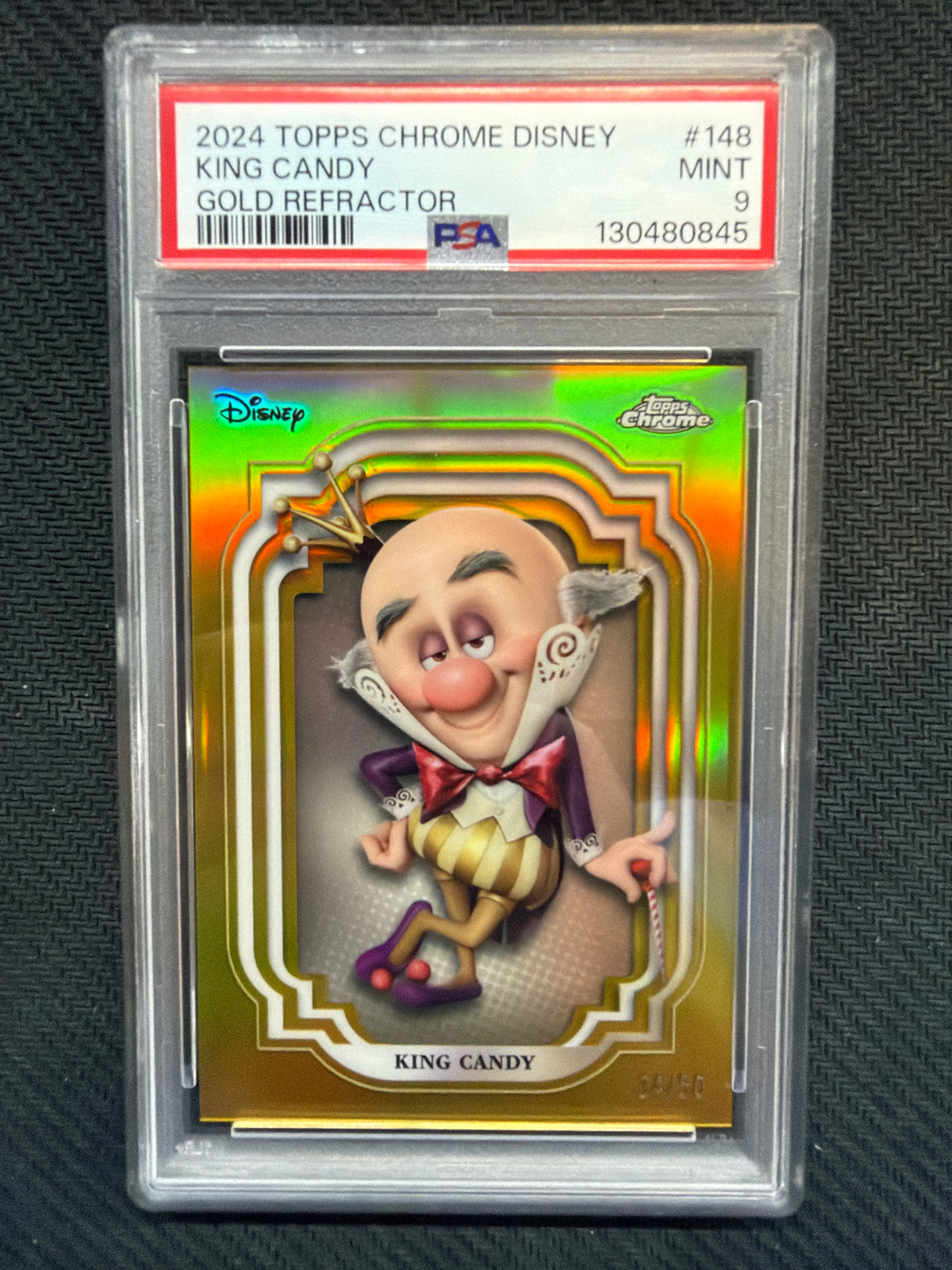 2024 Topps Chrome Disney King Candy Gold /50 PSA 9 845