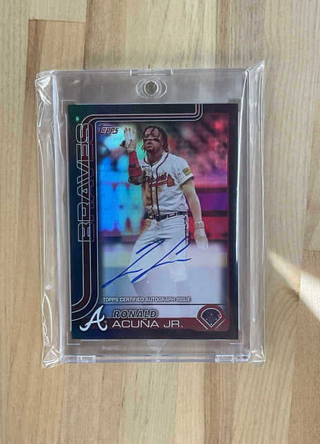 2025 Topps Series One Ronald Acuna Jr. Black Auto /10