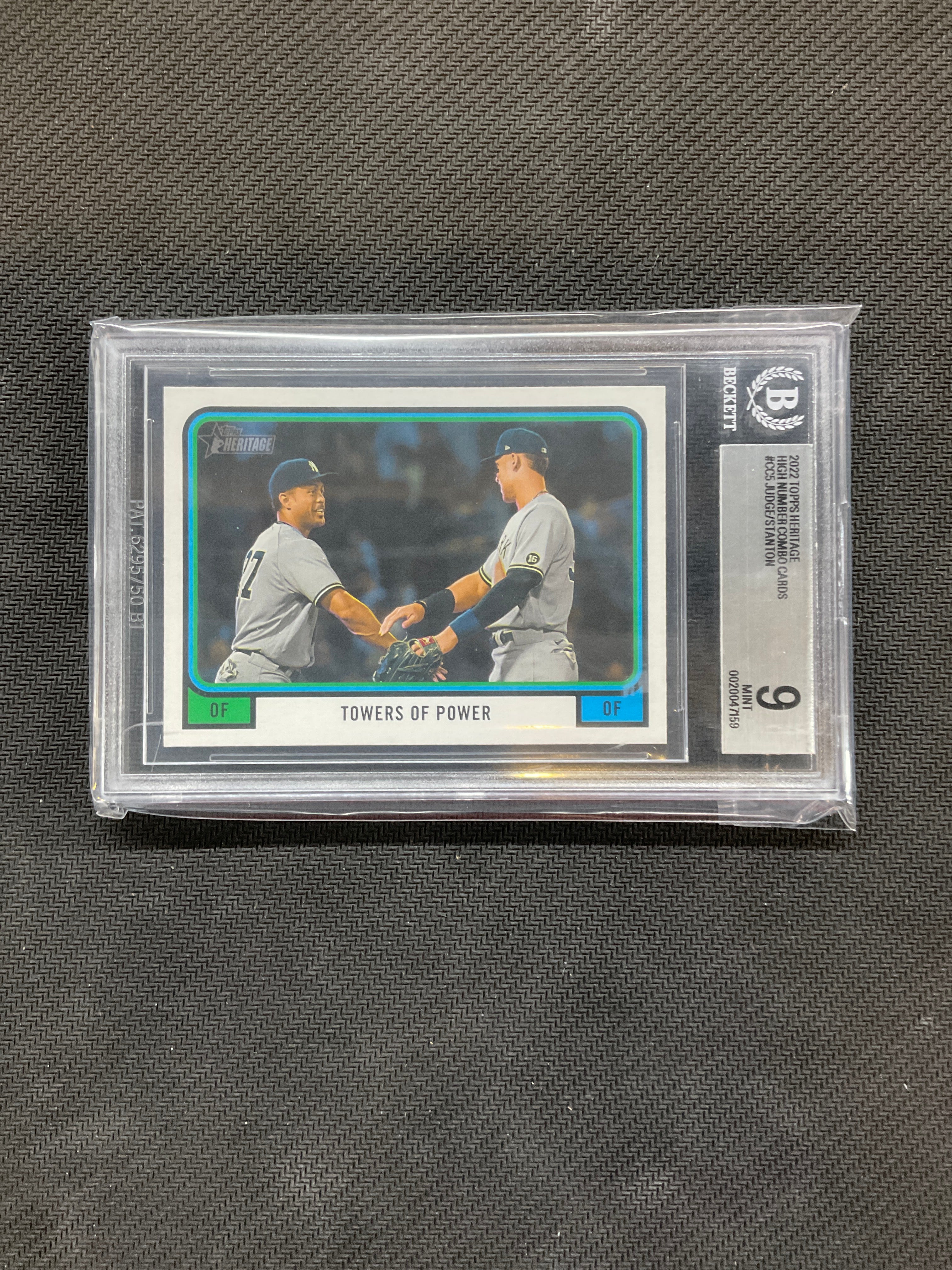 2022 Topps Heritage Aaron Judge High Number Combo Cards BGS 9